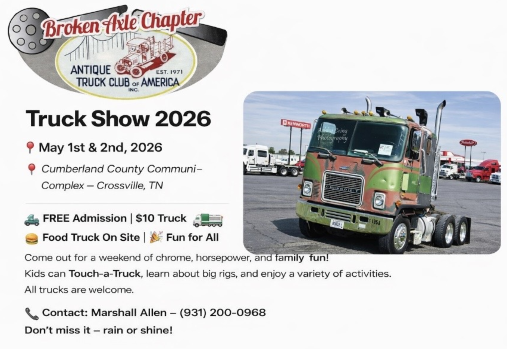 ACTA Broken Axle Chapter Show