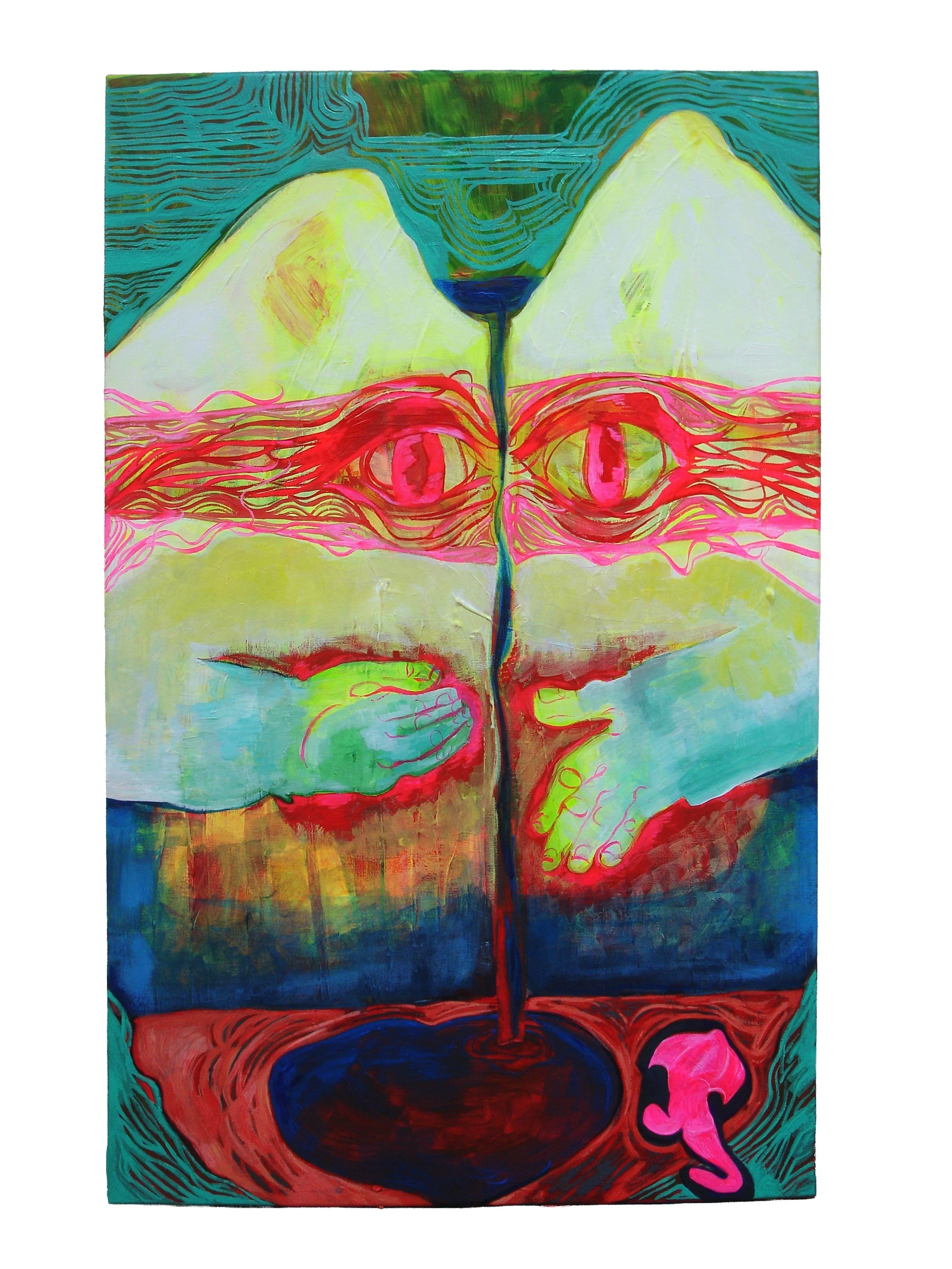 ALEXIS IX, 2026, Acrylics on canvas, 80 x 50 cm