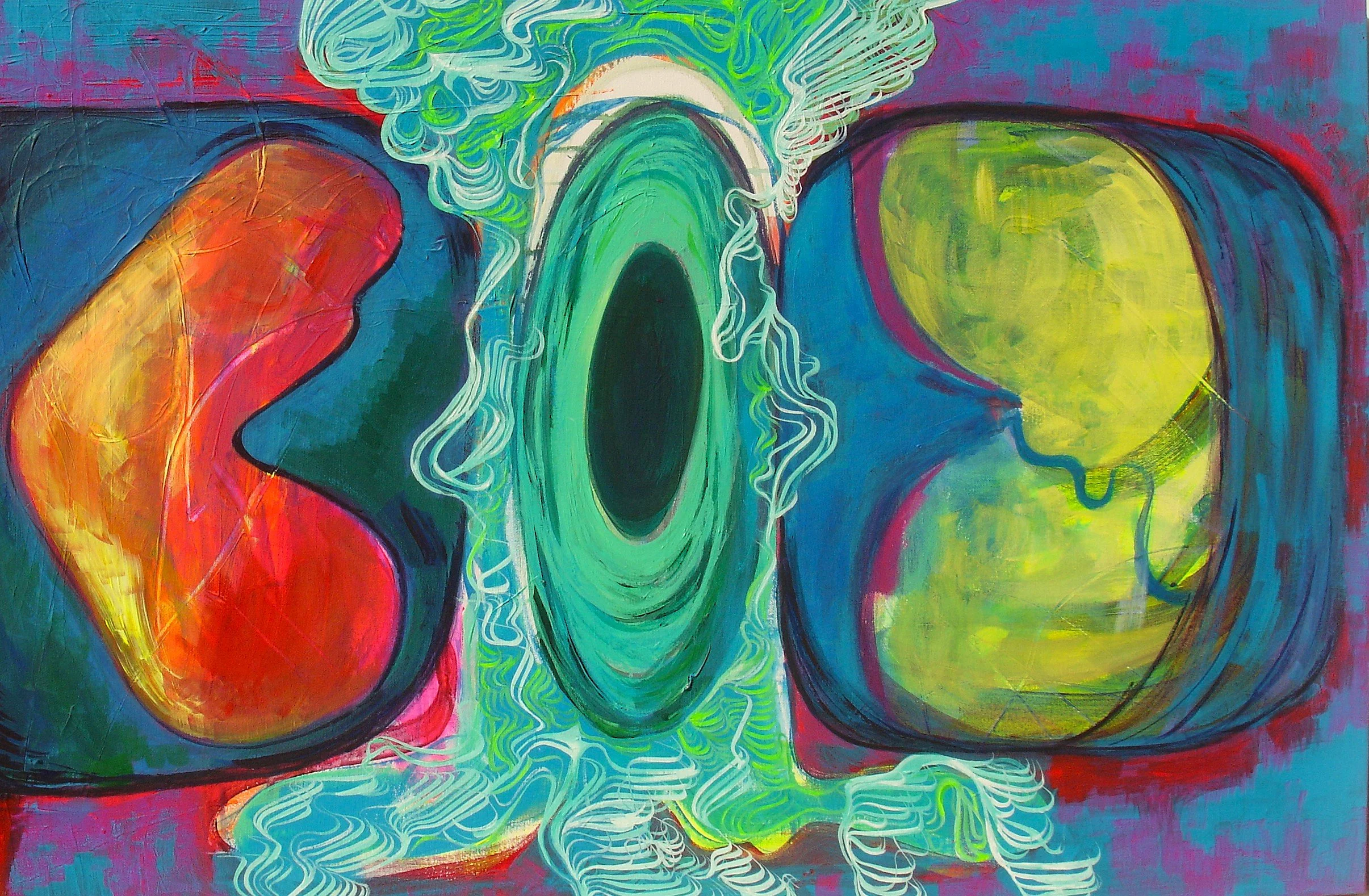 DOPPELGANGER II, 2026, Acrylics on canvas, 80 x 100 cm 