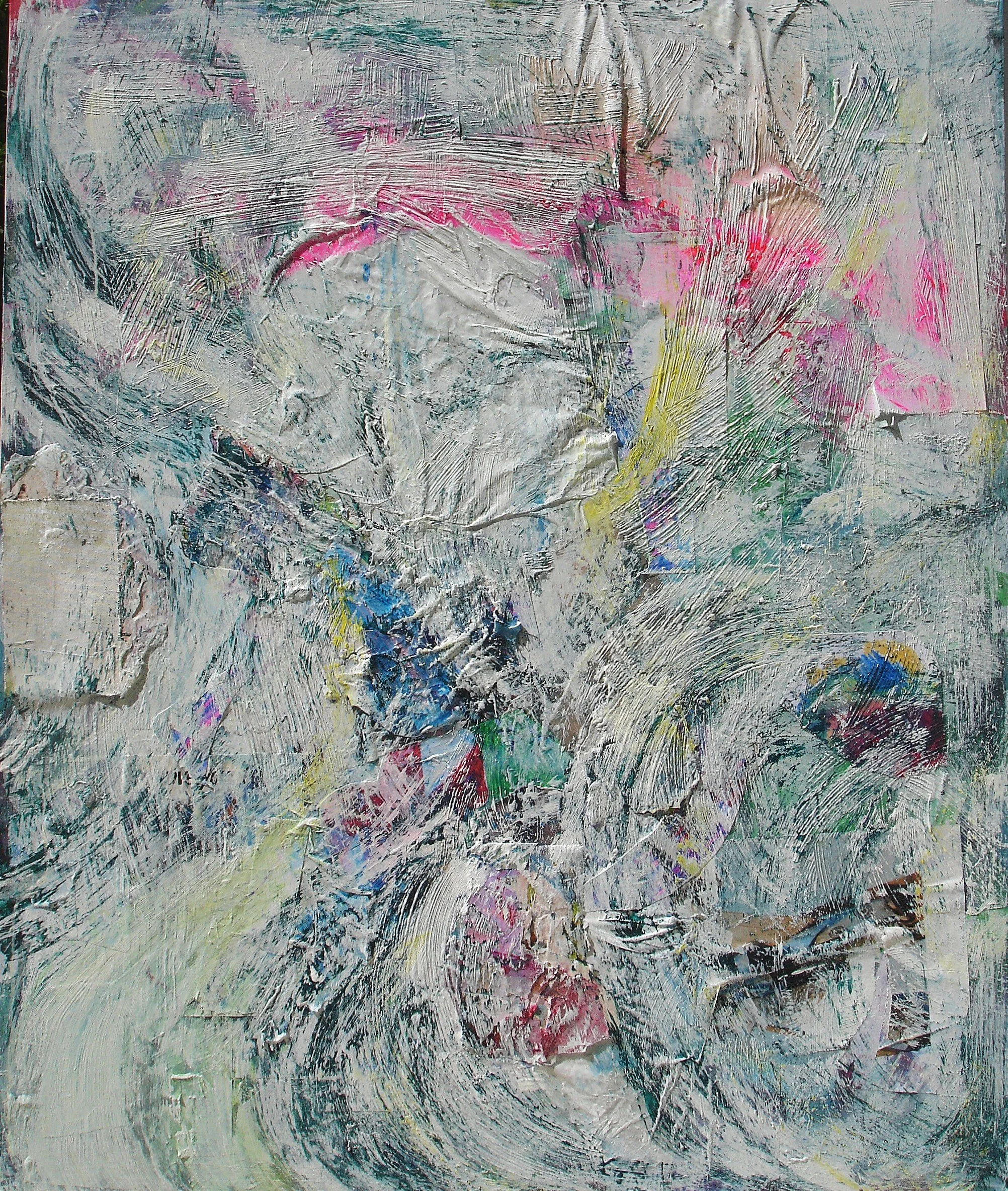 UNTITLED, 2021, Mixed media on canvas, 120 x 100 cm 
