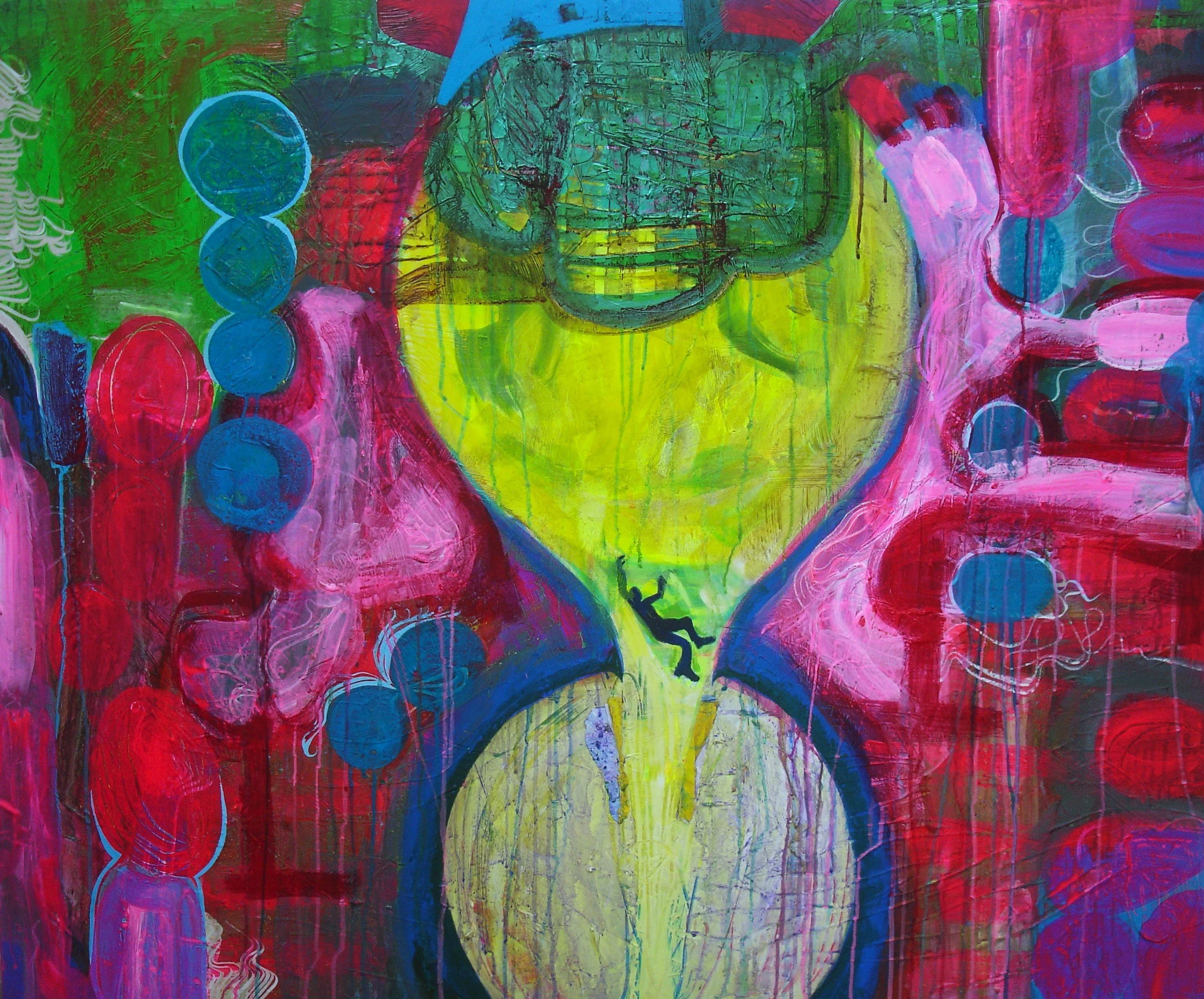 UNTITLED, 2026, Mixed media on canvas, 100 x 120 cm
