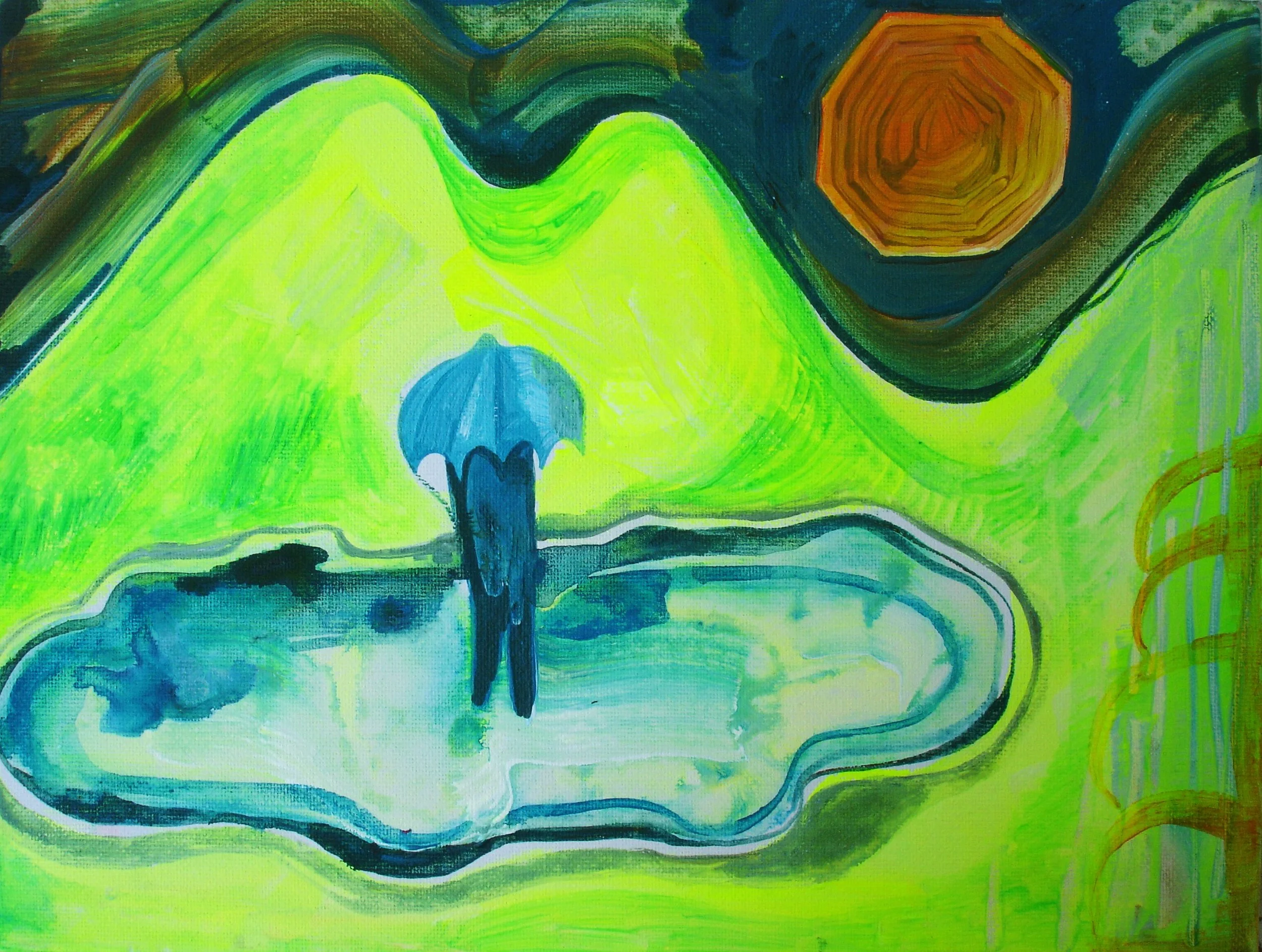 MIRANDA, 2026, Acrylics on canvas, 24 x 32 cm
