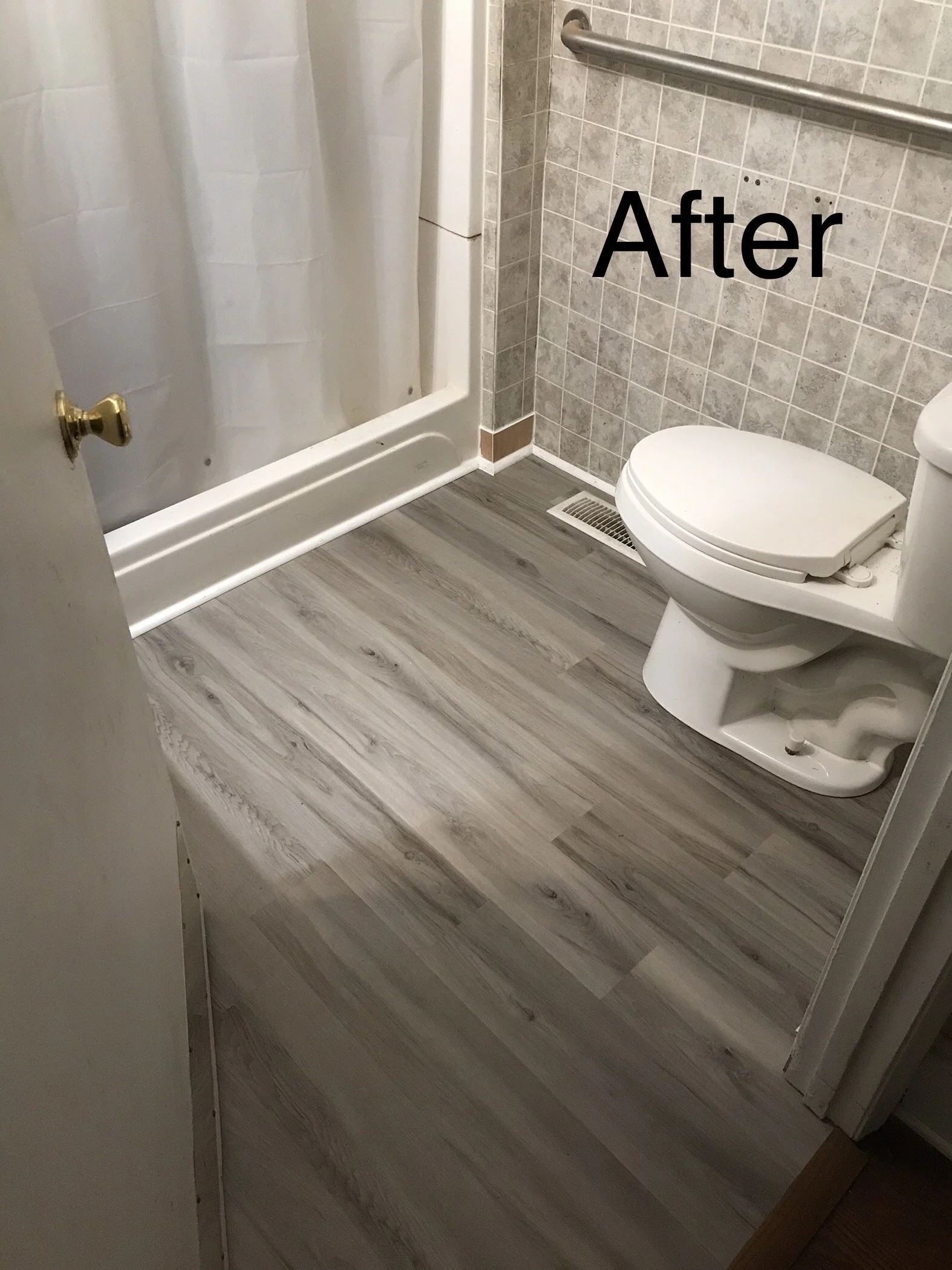 Millers Creek, NC bathroom floor replacement.