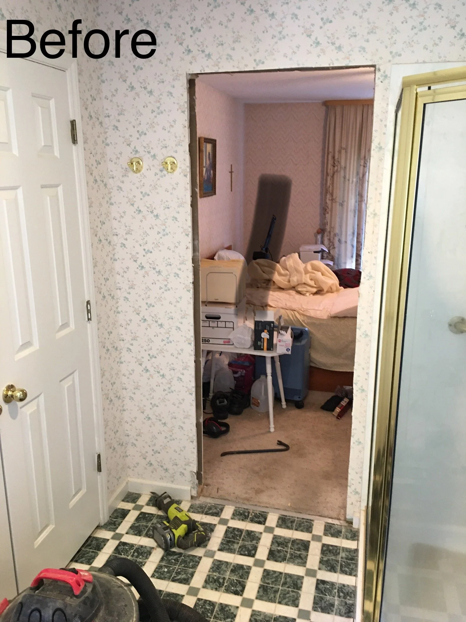 Door widening in Dobson, NC to make it wheelchair and handicap accessible.