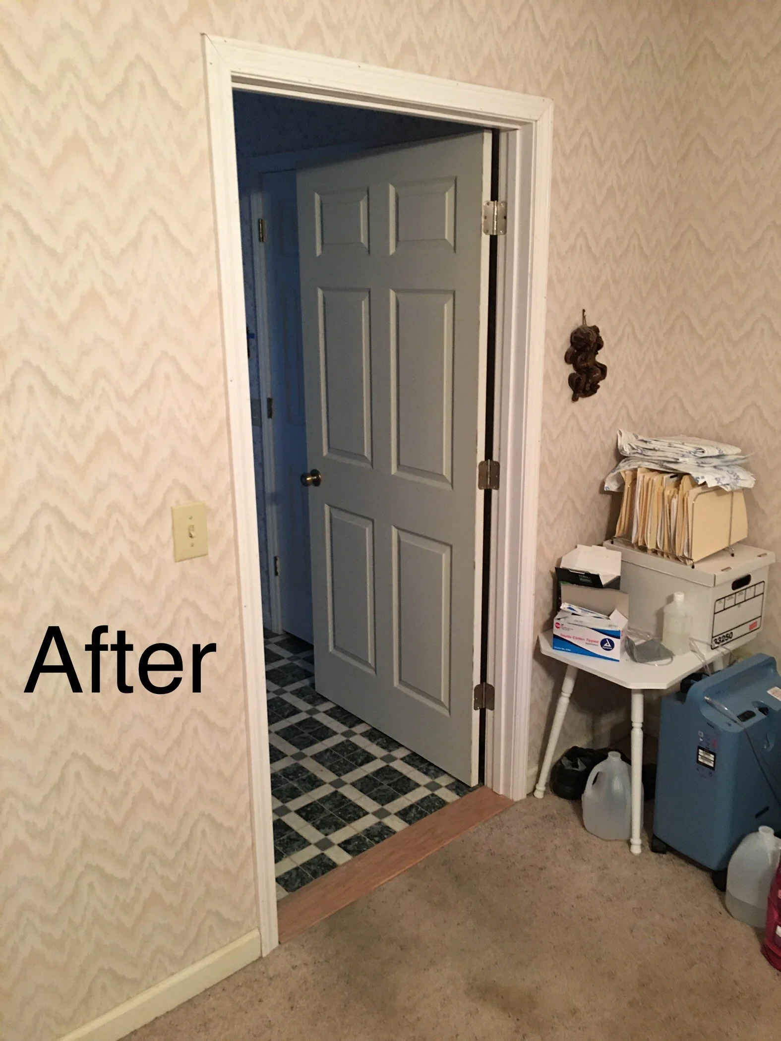 Door widening in Dobson, NC to make it wheelchair and handicap accessible.