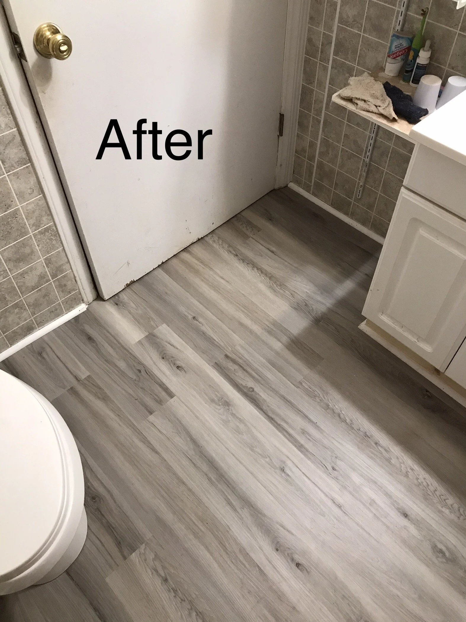 Millers Creek, NC bathroom floor replacement.