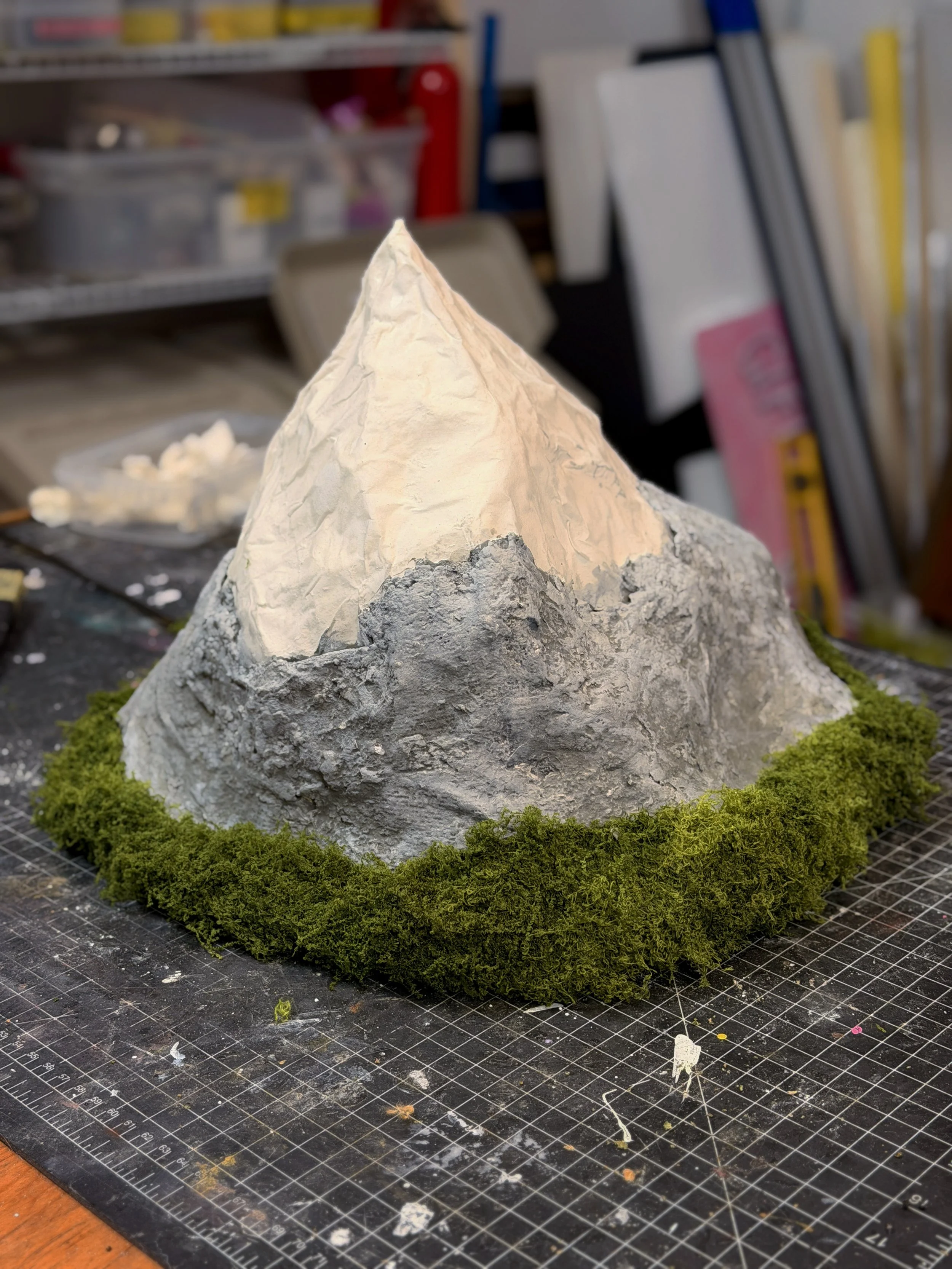 Mt. Olampus, a handmade snowcapped mountain lamp by Barak Hardley