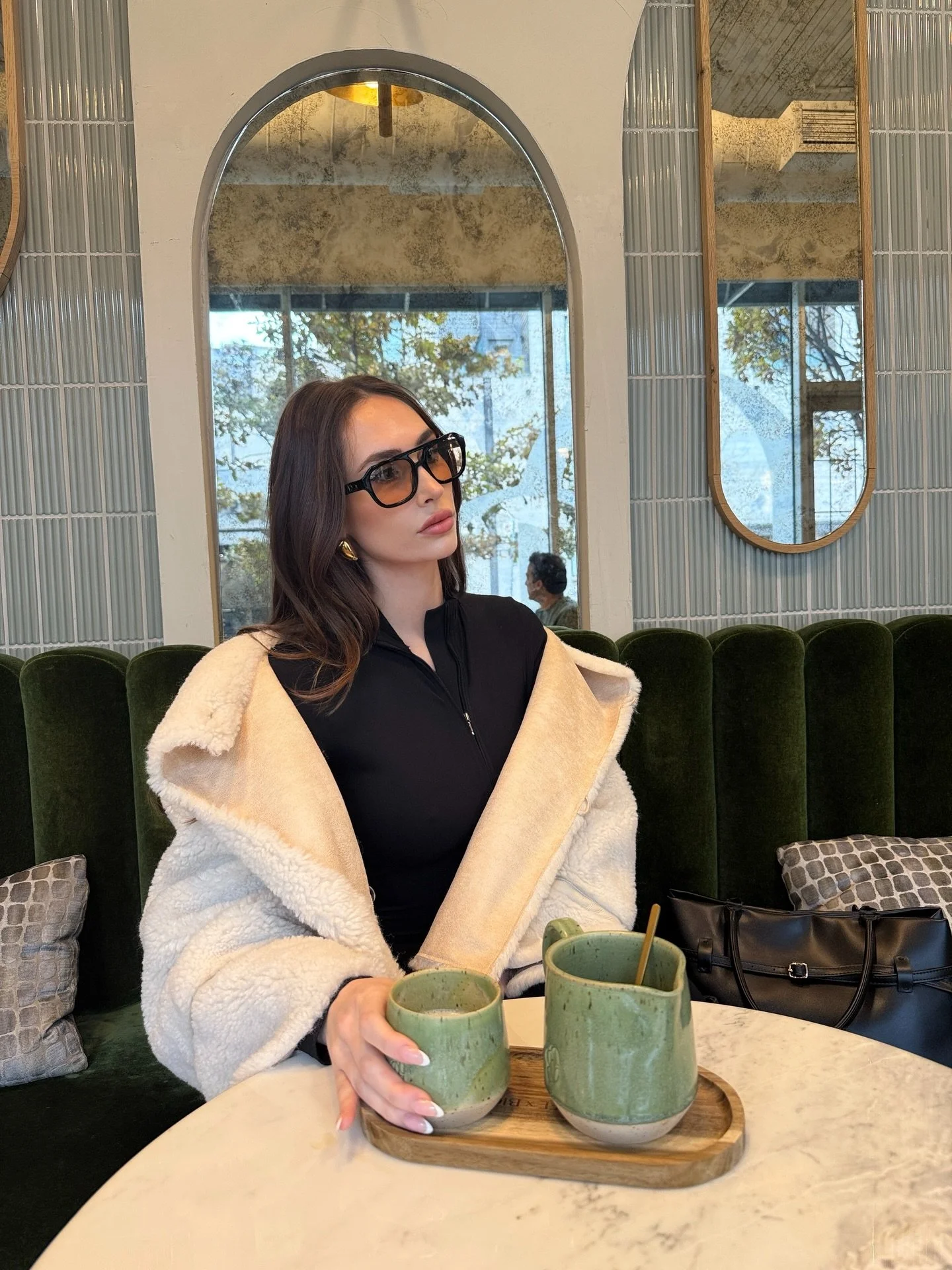 Saturday Chai Date 🤍 Wearing @belladecorra