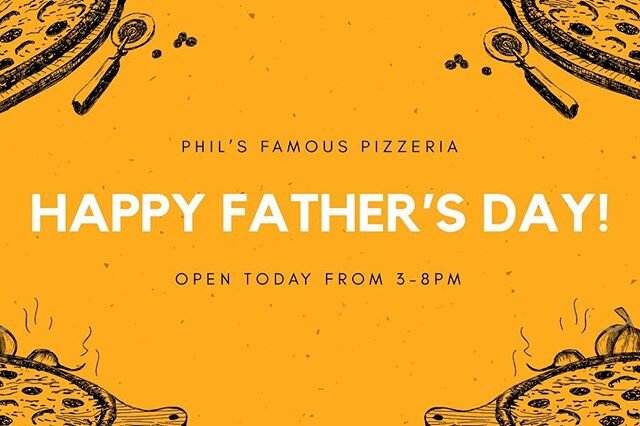 Wishing a very Happy Father&rsquo;s Day to all the awesome dads and father figures out there!
Celebrate dad today with his favorite pizza, cheesesteak, or wings. 🍕