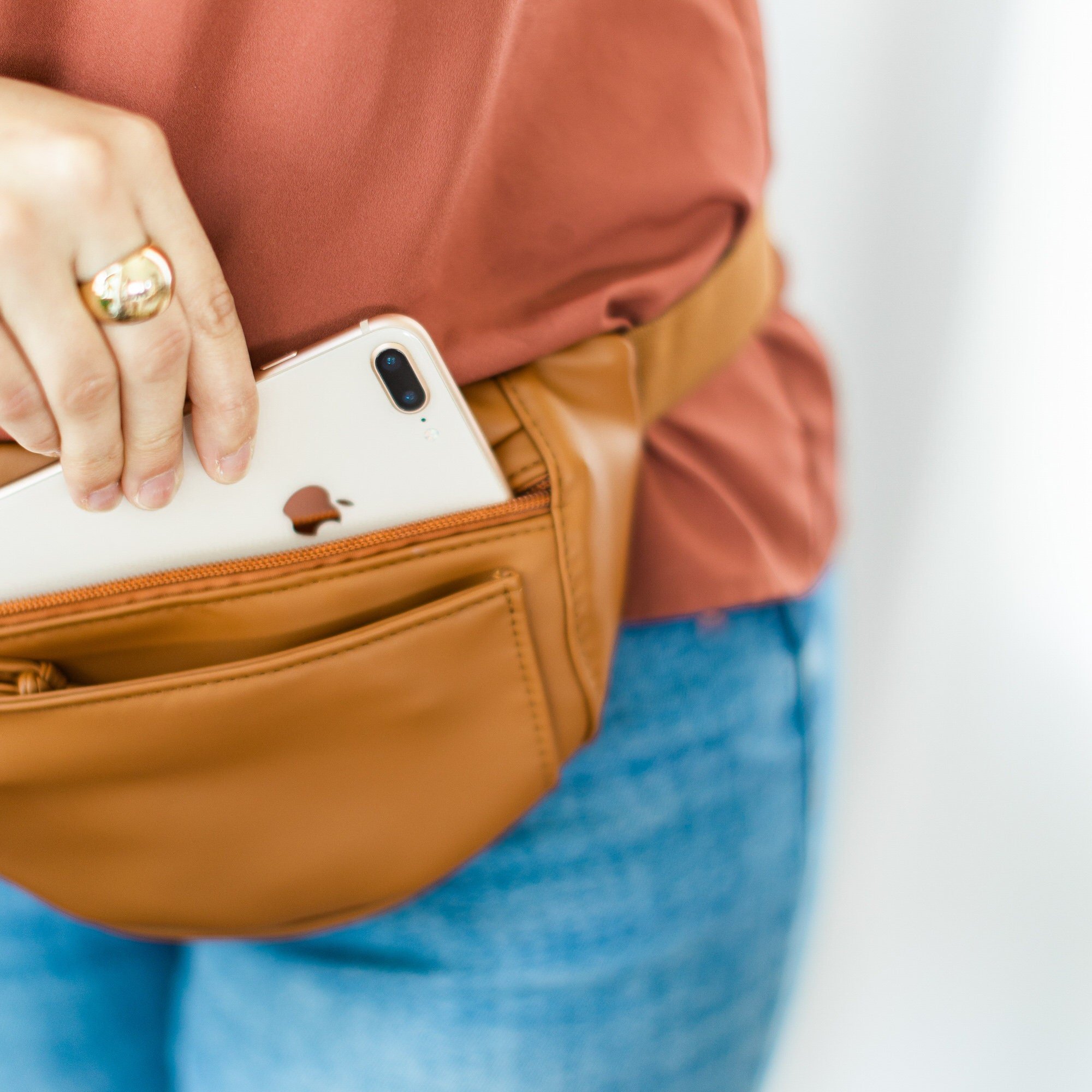 Vegan leather fanny packs crossbody bag ? VEGAN Africa Fanny Pack/ CrossBody Bag - Moringa Green  main image 3
