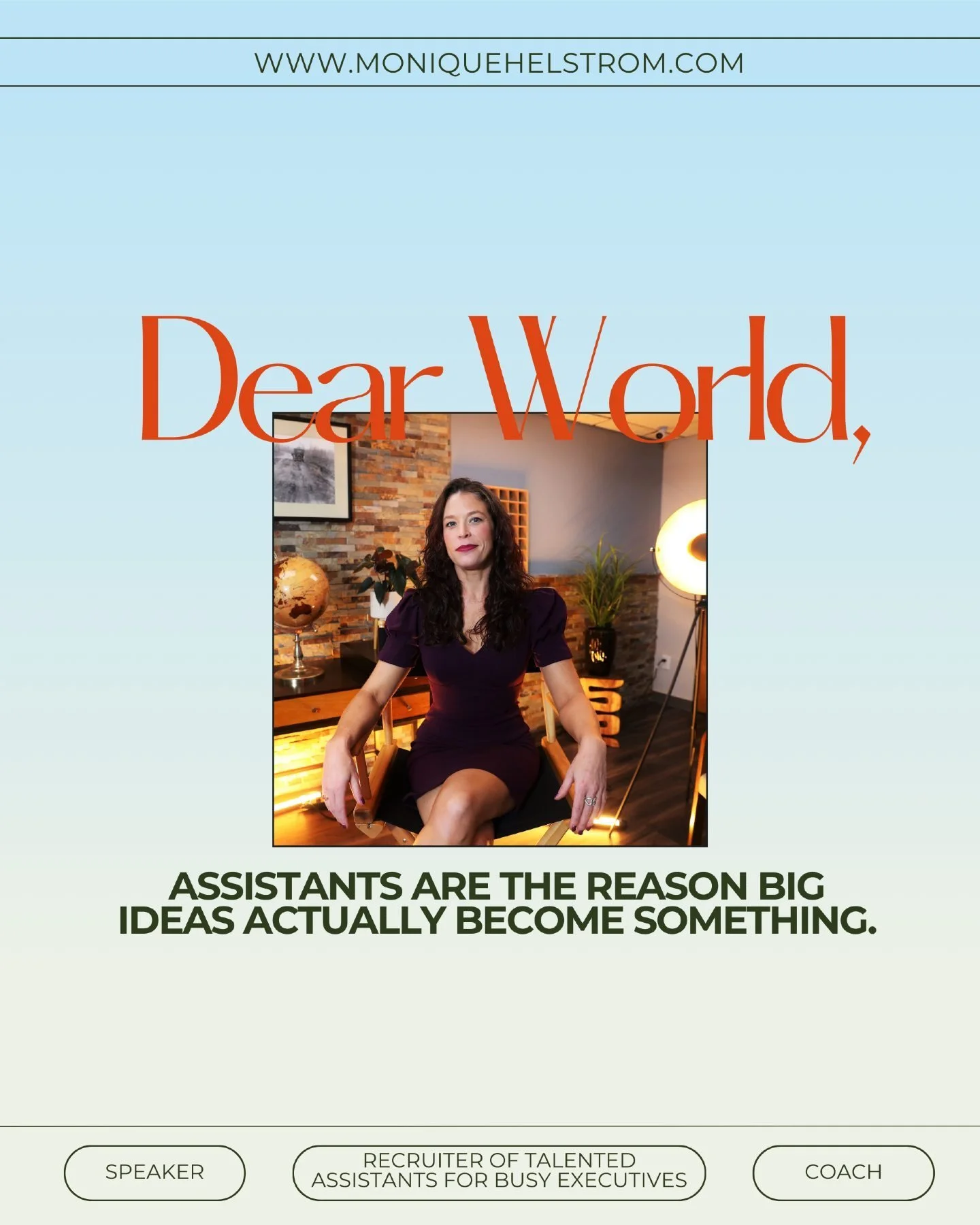 For years, I introduced myself with someone else&rsquo;s name in my title. 

I wasn&rsquo;t just &quot;Monique&quot;&mdash;I was &ldquo;Simon&rsquo;s Assistant.&rdquo; My whole identity was wrapped up in making someone else look good. It felt like I 