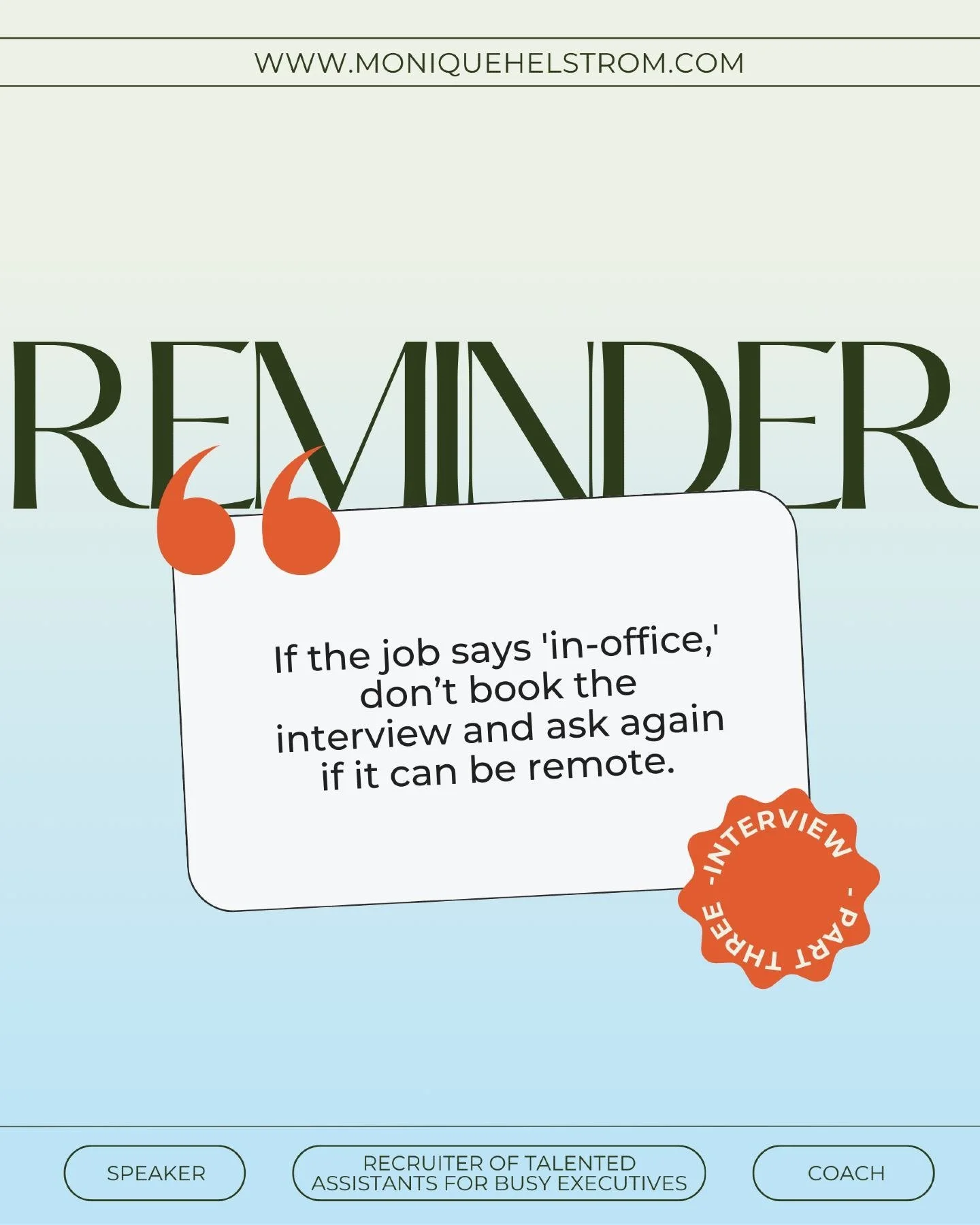 It&rsquo;s true: we&rsquo;re going back to the office! 🏢 

In the last two years, most roles I&rsquo;ve placed are in-office or on-site&mdash;not hybrid or remote. So here&rsquo;s the reality check: remote jobs have thousands of applicants. If you w