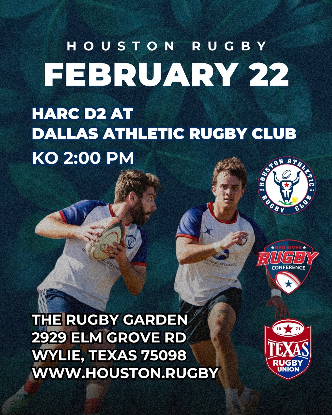 D2 Men play @darc.knights this Saturday in Wylie, Texas.

GO HARC!
#rugby #houston