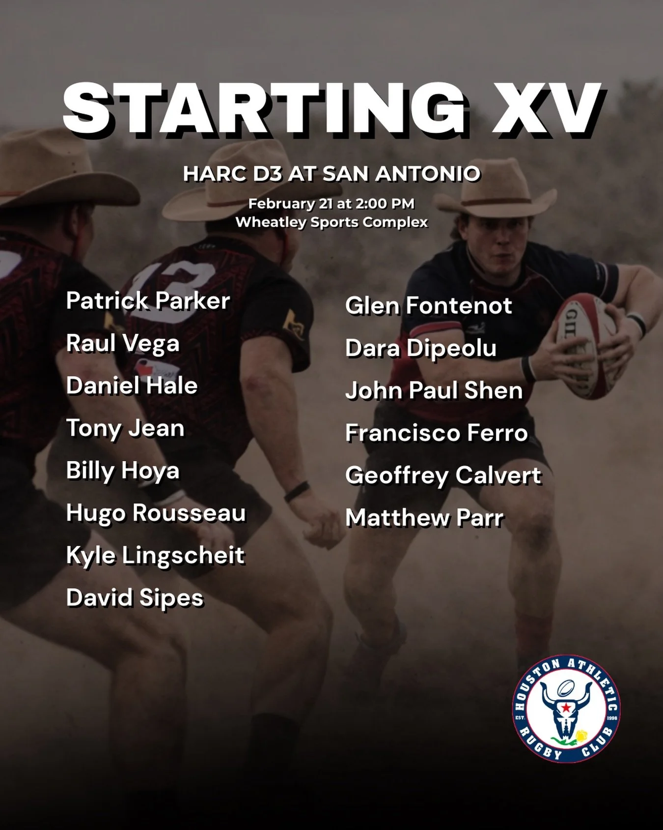 HARC D3 travel to San Antonio!

GO HARC! 🏉 🤠 

#rugbytexas #houston #satx #rugby #usarugby