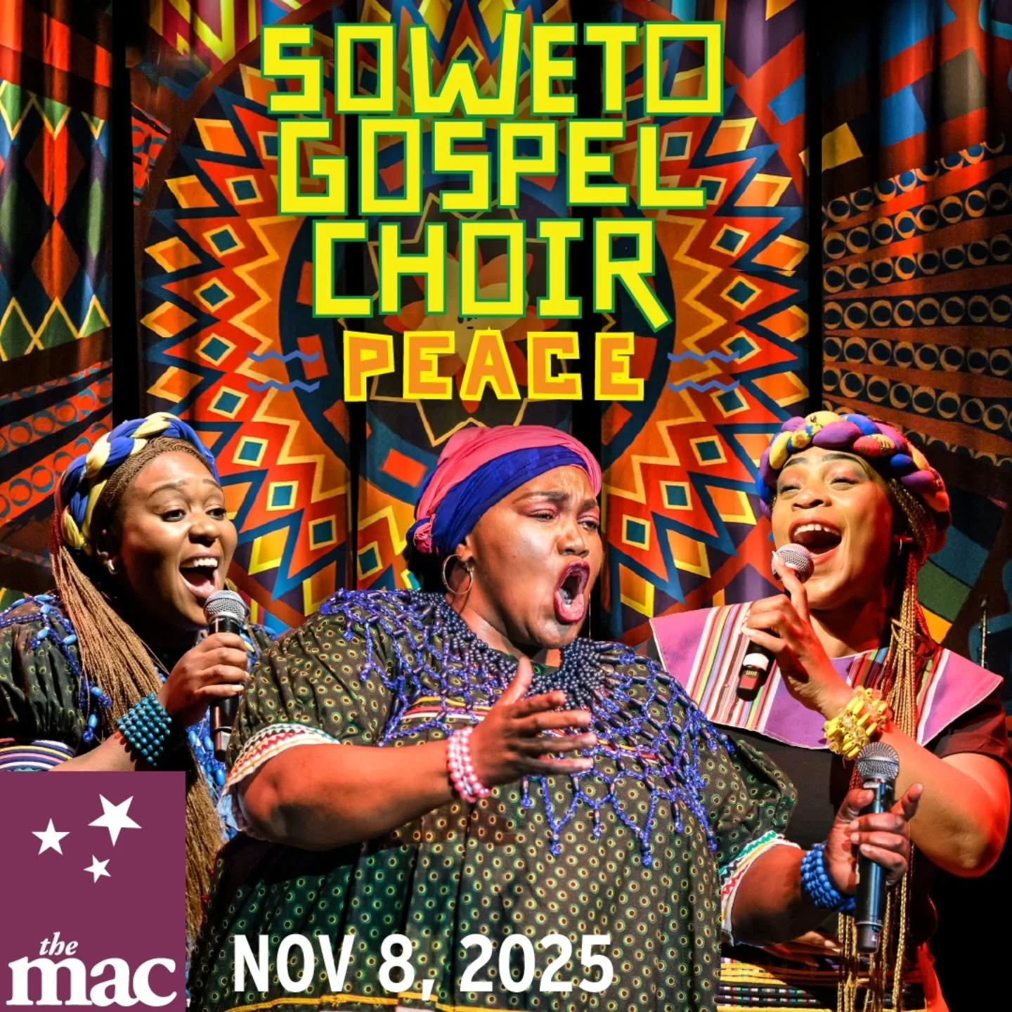 From our friends @atthemac 
Get swept away by the electrifying energy of Soweto Gospel Choir with PEACE - Saturday, Nov 8 at the McAninch Arts Center at the College of DuPage! This internationally renowned 20-member ensemble captivates audiences with