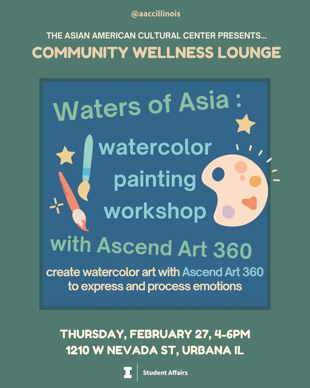 Watercolor worshop at AACC exploring Wellness