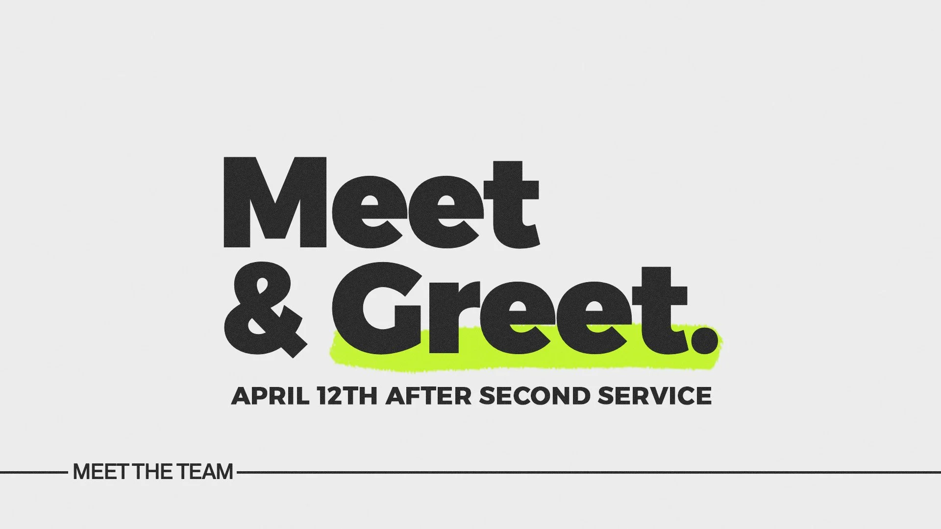 Meet &amp; Greet