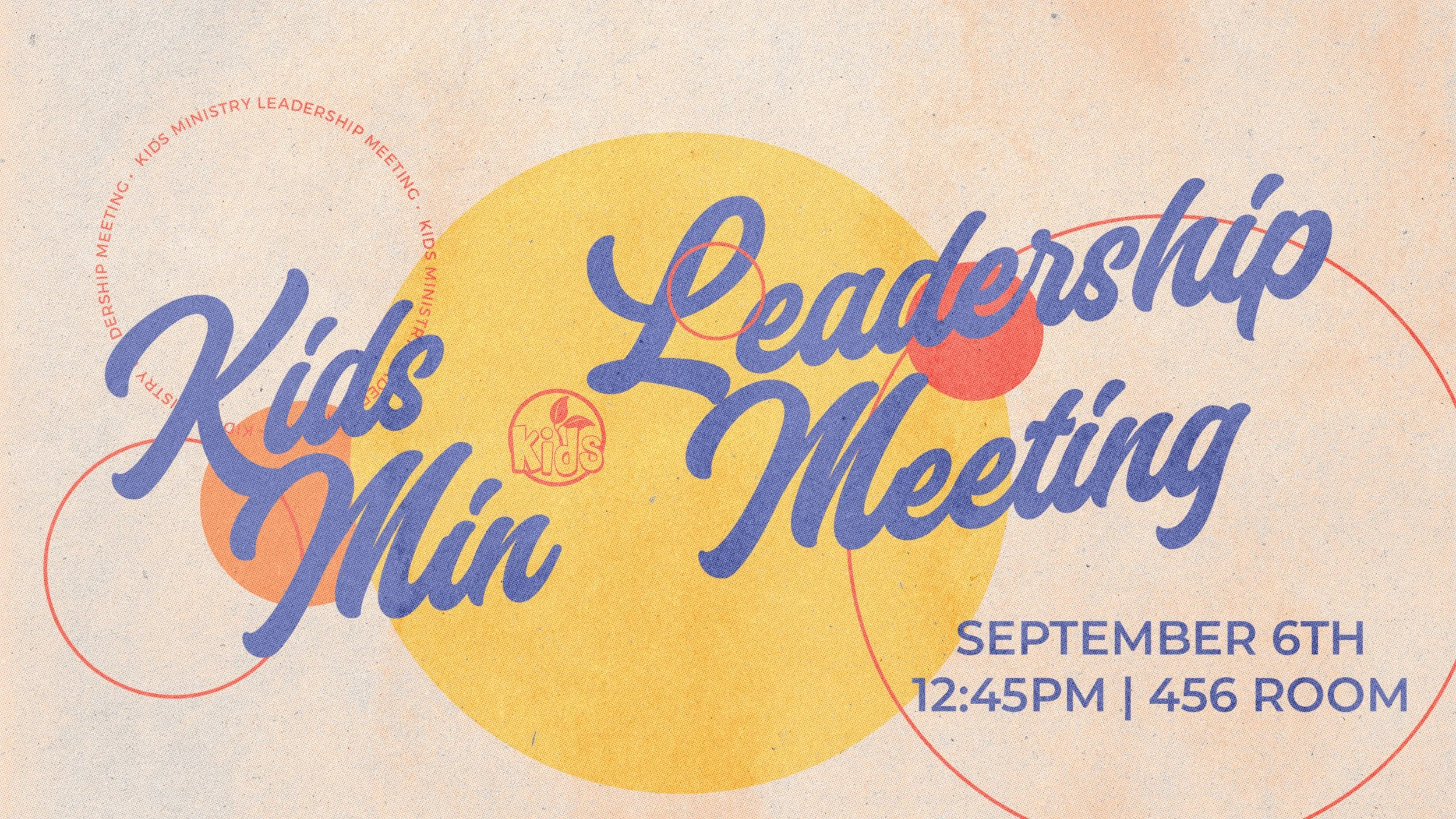 Kids Ministry Leadership Meeting