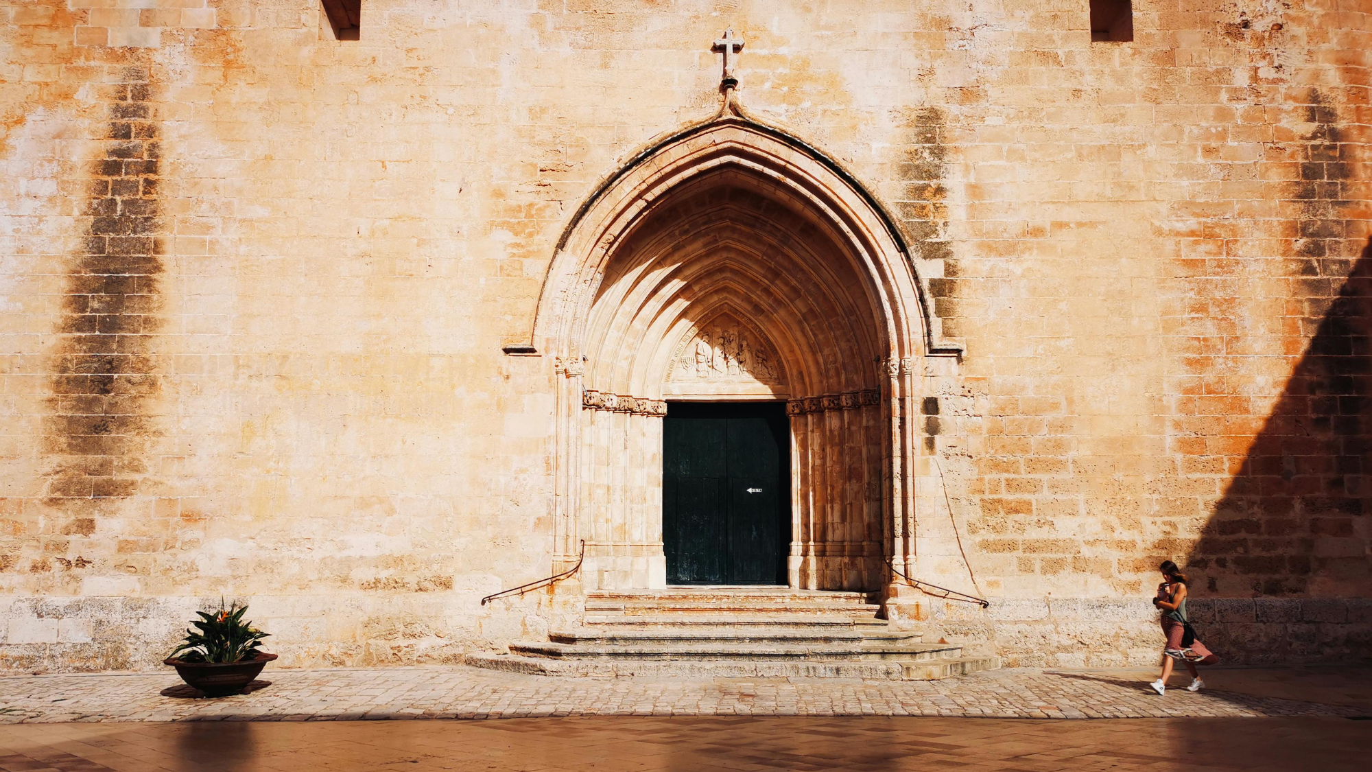 Huffman Travel Image of Gate to Cathedral Basilica of Ciutadella de Menorca in Balearic Island, Spain