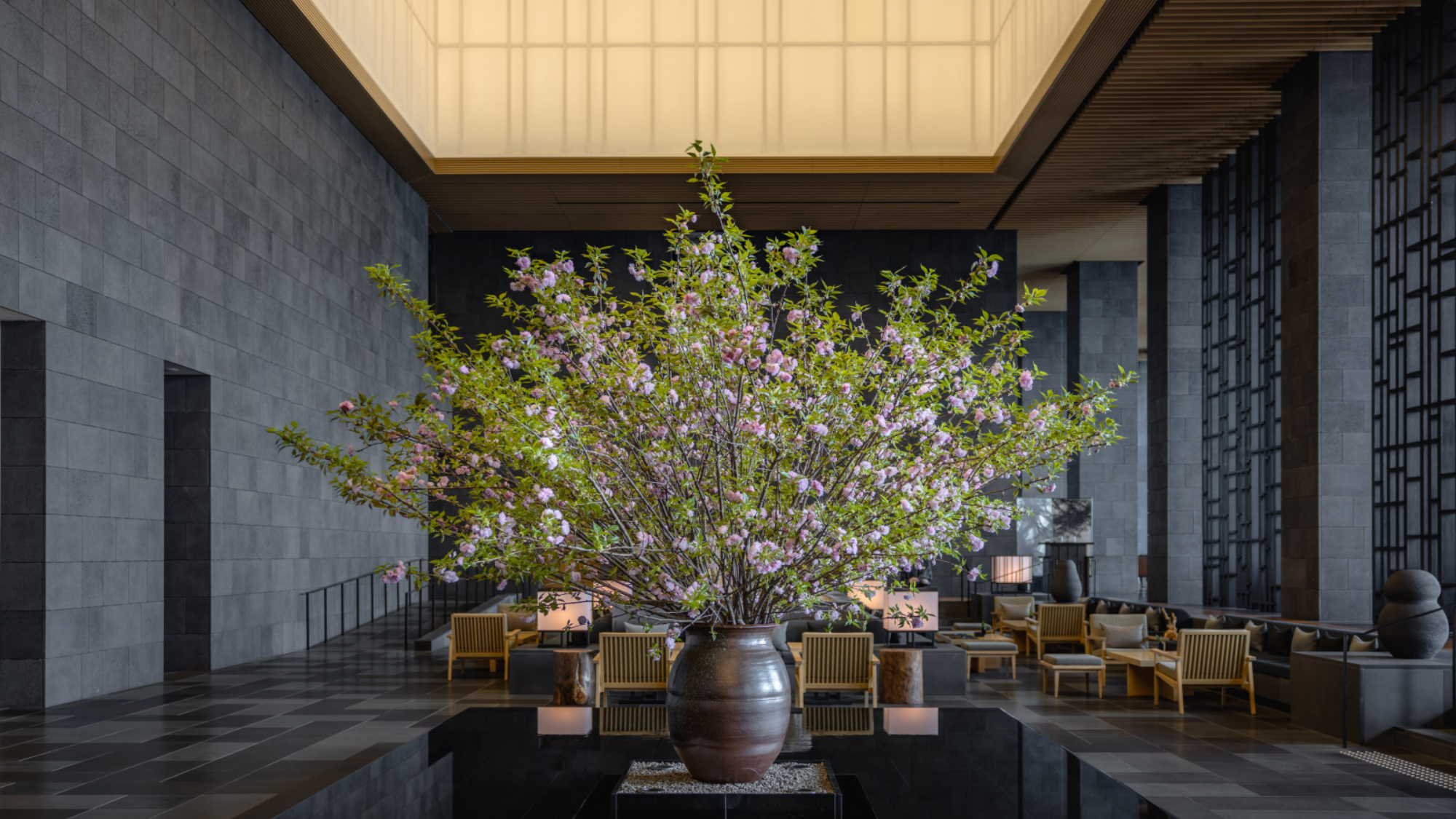 Huffman Travel image of Aman Tokyo lobby in spring.png