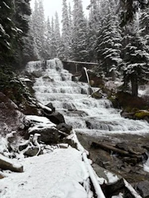 Wintry Cascade by Jen