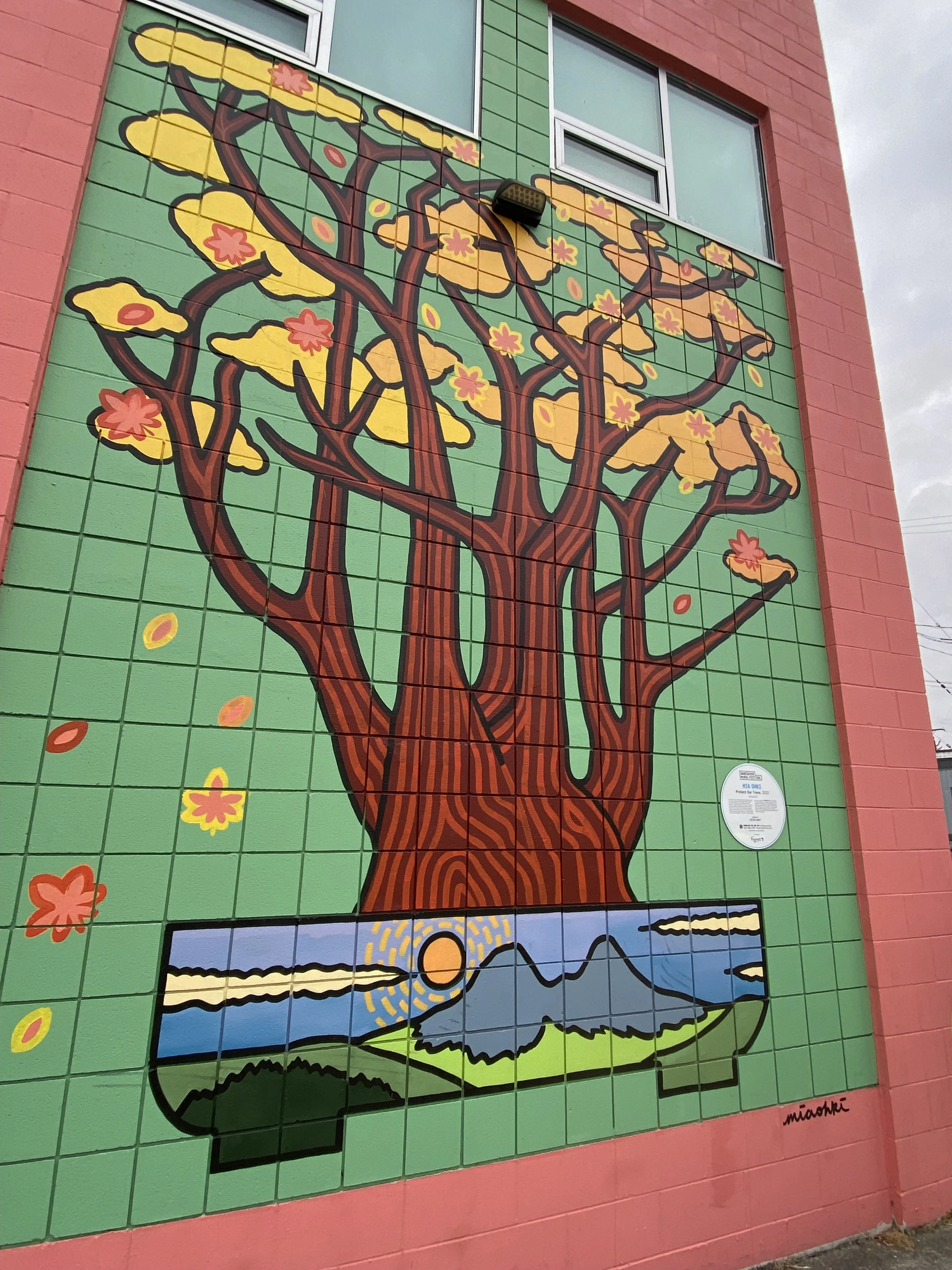 Part of a Japanese Triptych on Clarke, "Protect our Trees" Mia Okhi, image by Gerd