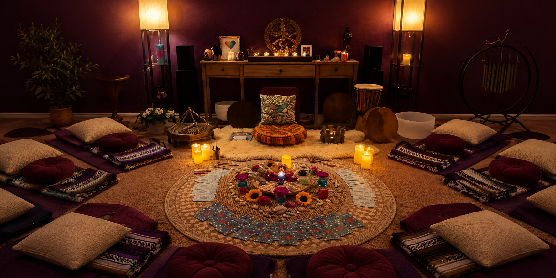 Heart Breath group gathering in Fort Lauderdale, a guided somatic breath practice integrating nervous system regulation, meditation, sound, and heart-centered healing.
