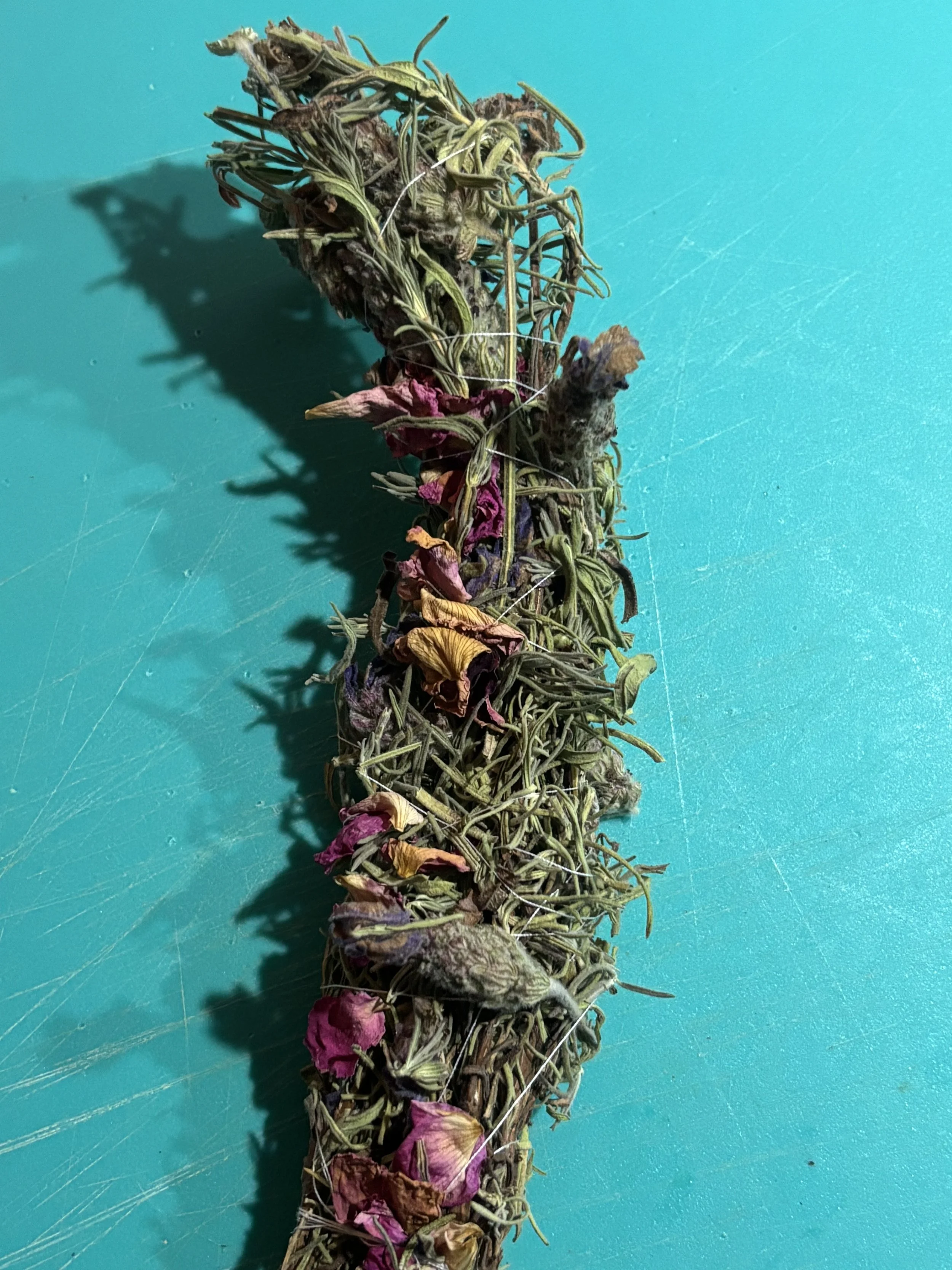 Lavender and Rose Herbal Smudge Stick