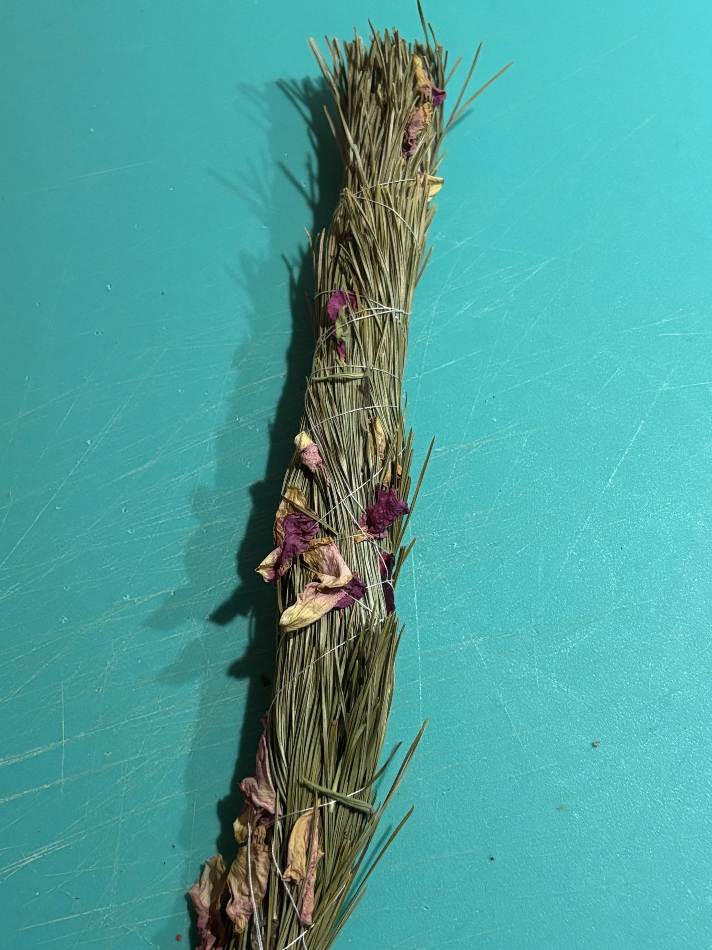 Pine and Rose Herbal Smudge Stick