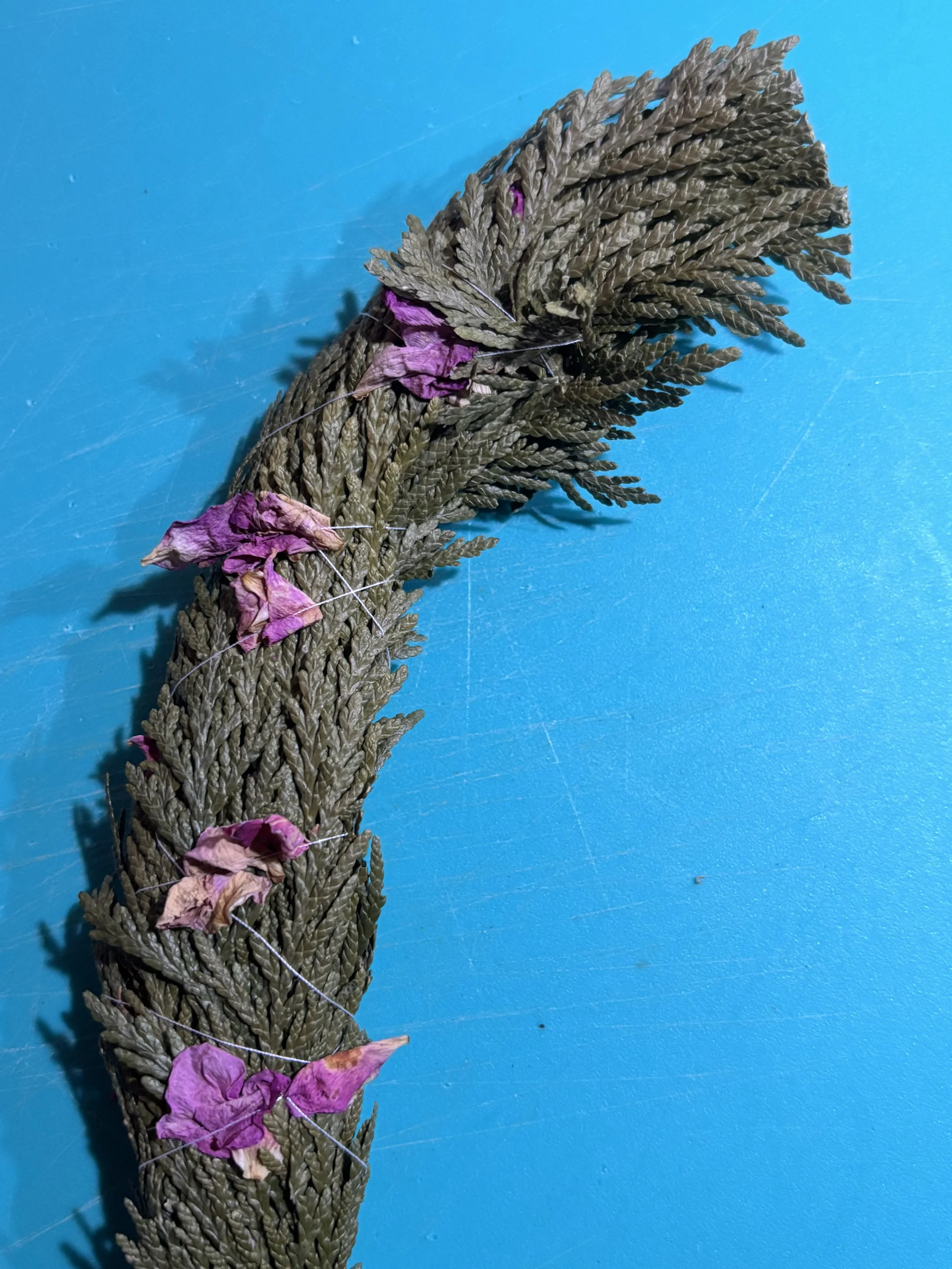 Cedar and Rose Herbal Smudge Stick