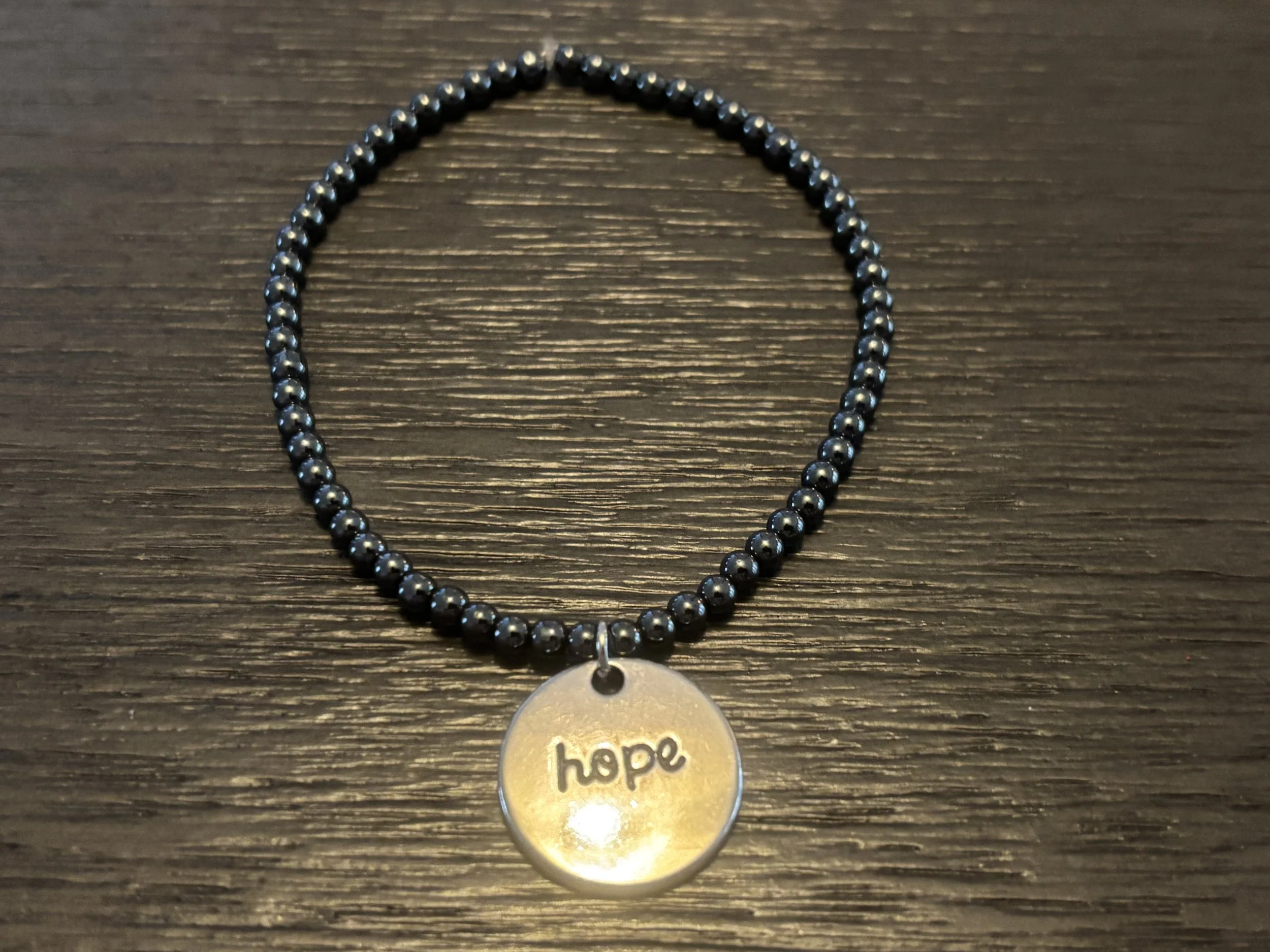 Hope Pendant Beaded Bracelet