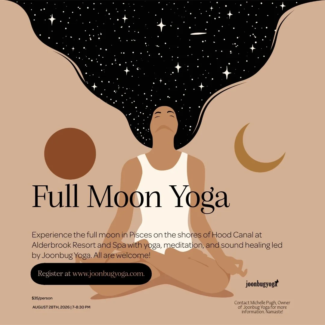 August 28th Full Sturgeon Moon Waterfront Yoga at Alderbrook Resort and Spa