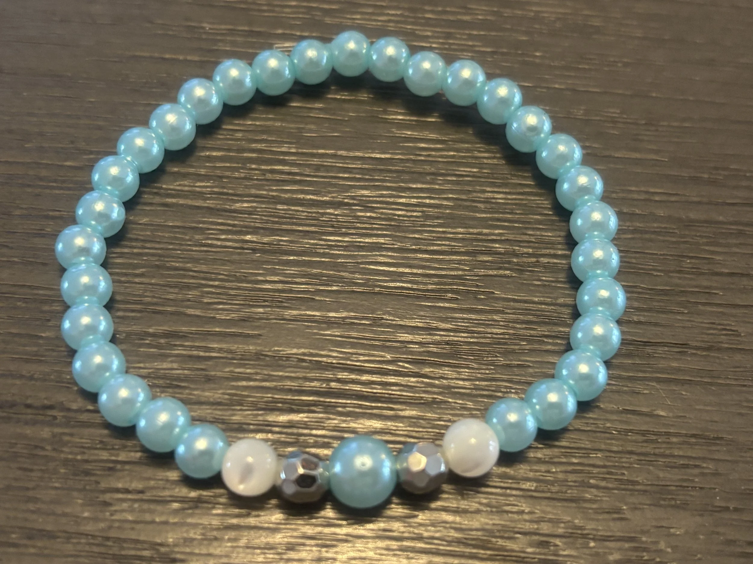 Blue Ocean Inspired Beaded Bracelet