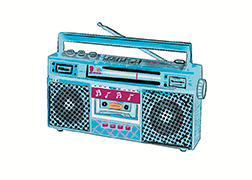 Retro boombox