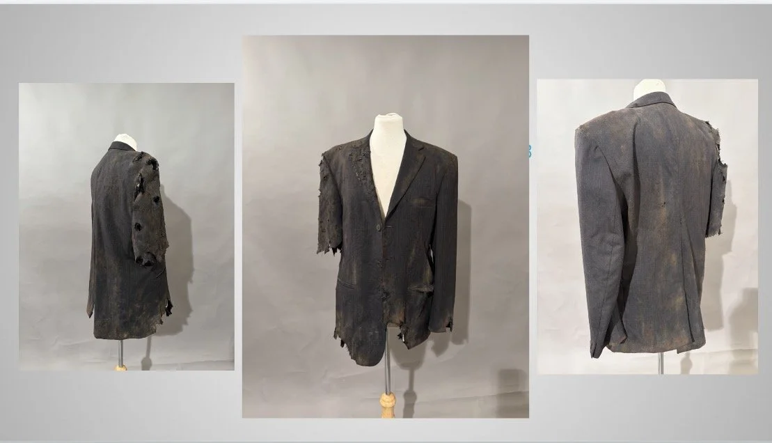 Breakdown: heavy breakdown on suit jacket