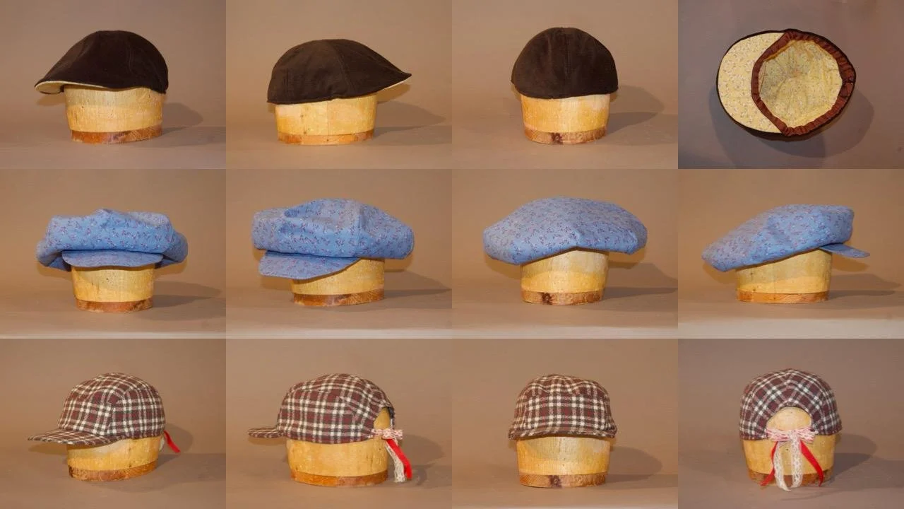 3 Soft Caps - Millinery