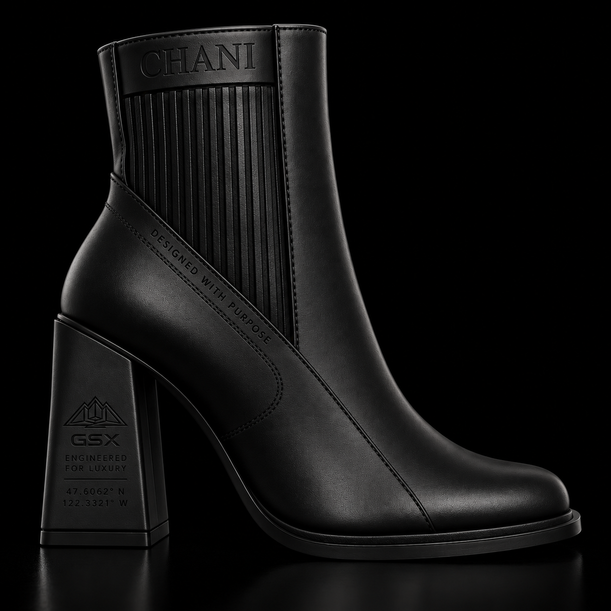CHANI black leather boot