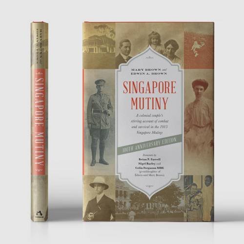 Front book cover design for 'singapore mutiny'
