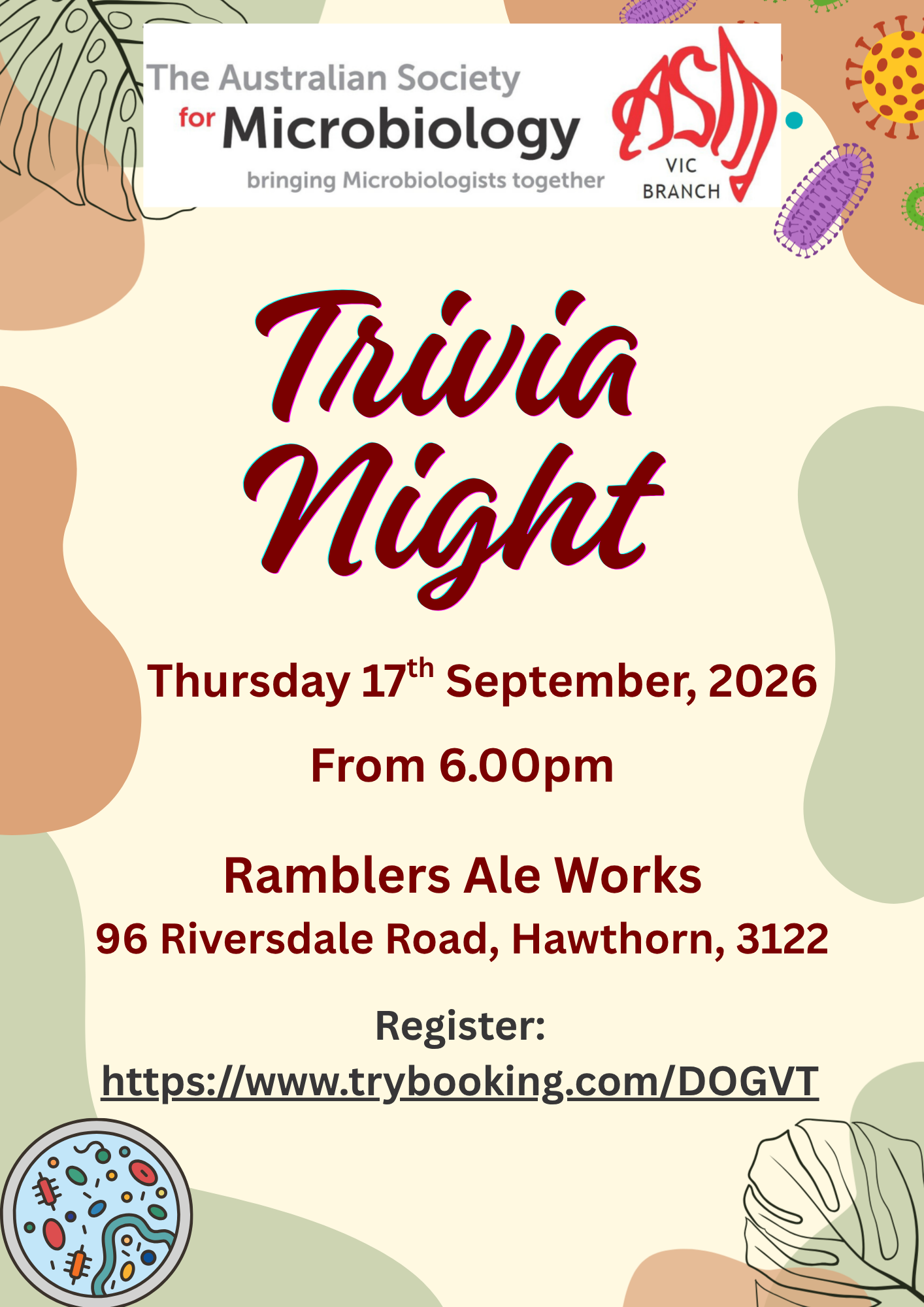 ASM Vic Branch Trivia Night