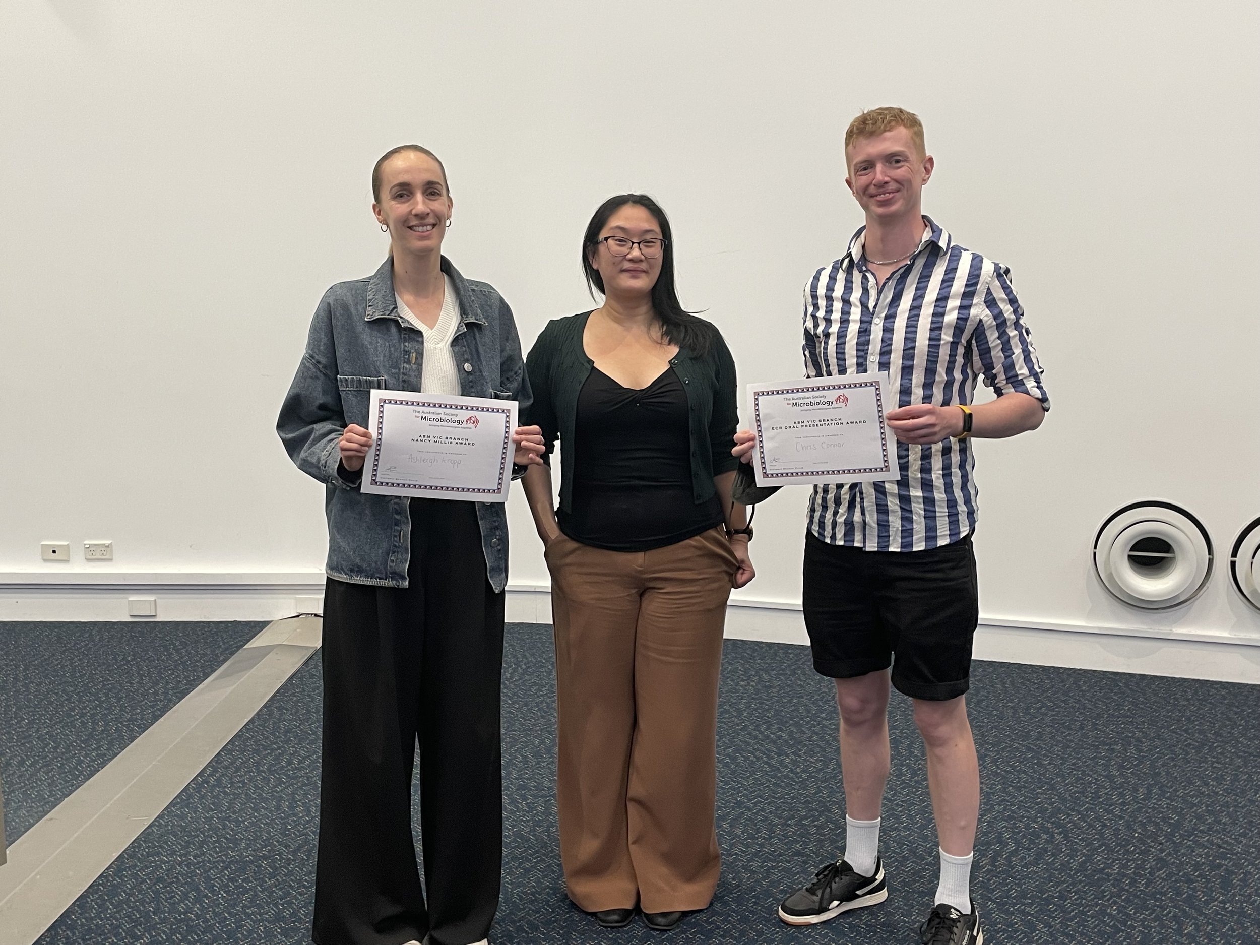 ASM Vic Branch Awardees - Ashleigh Kropp and Chris Connor