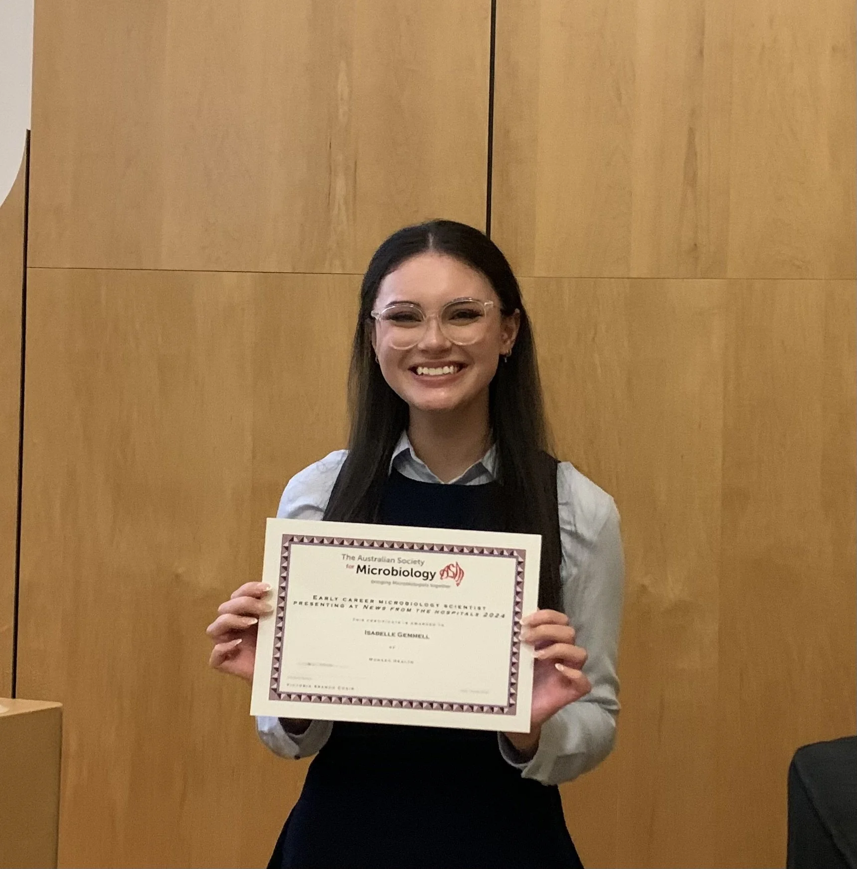 Isabelle Gemmell, “Early Career Microbiology Scientist” prize winner - NFTH July 2024