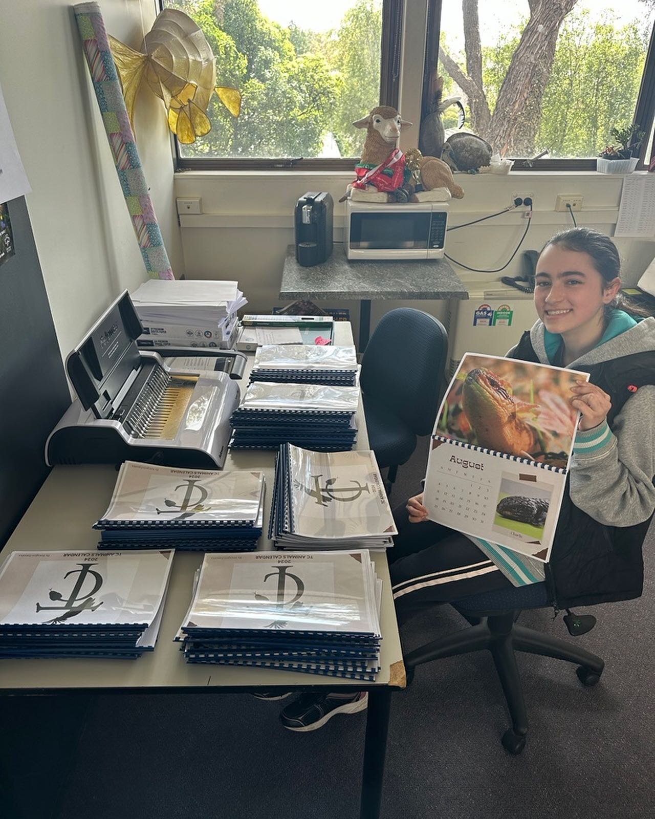 Hello, my name is Imogen and I am a Skinks Head Keeper at TC. As a part of my school project, I have selected to raise money through the designing, production and selling of calendars that feature the animals of TC. Selling for $20, all proceeds from