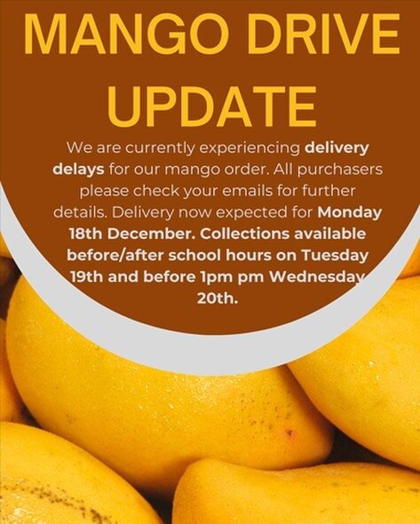 For all our wonderful mango drive supporters: please check your email for an update regarding collection details. If you have not received this- please get in touch with our page with your correct email address.
