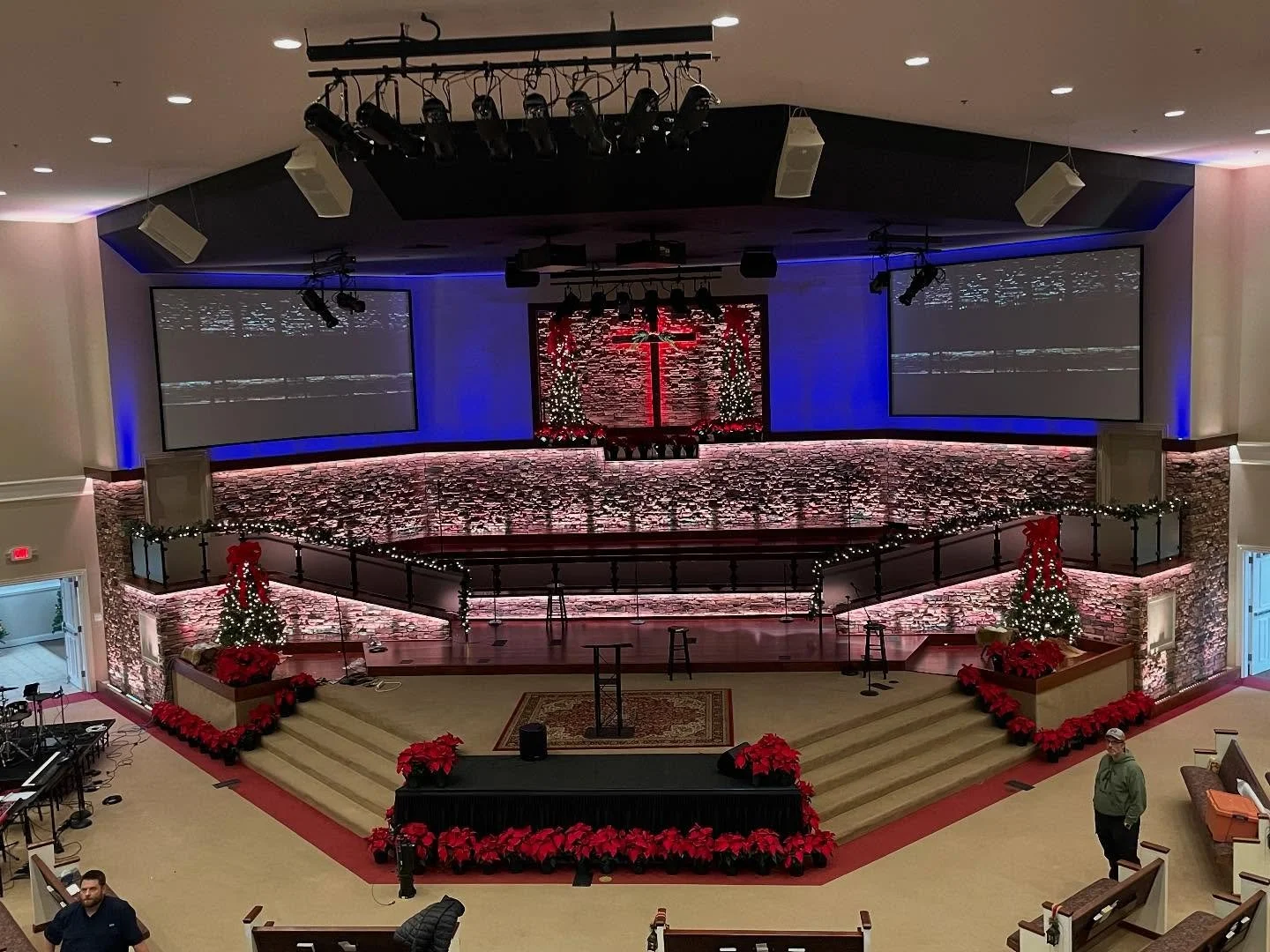 Honored to set new levels and lighting cues this week with a great friend, DP @sunchaser1971 for a wonderful church in Blackshear, Ga. - @ebchurchblackshear !  The EBC team is so warm and welcoming.