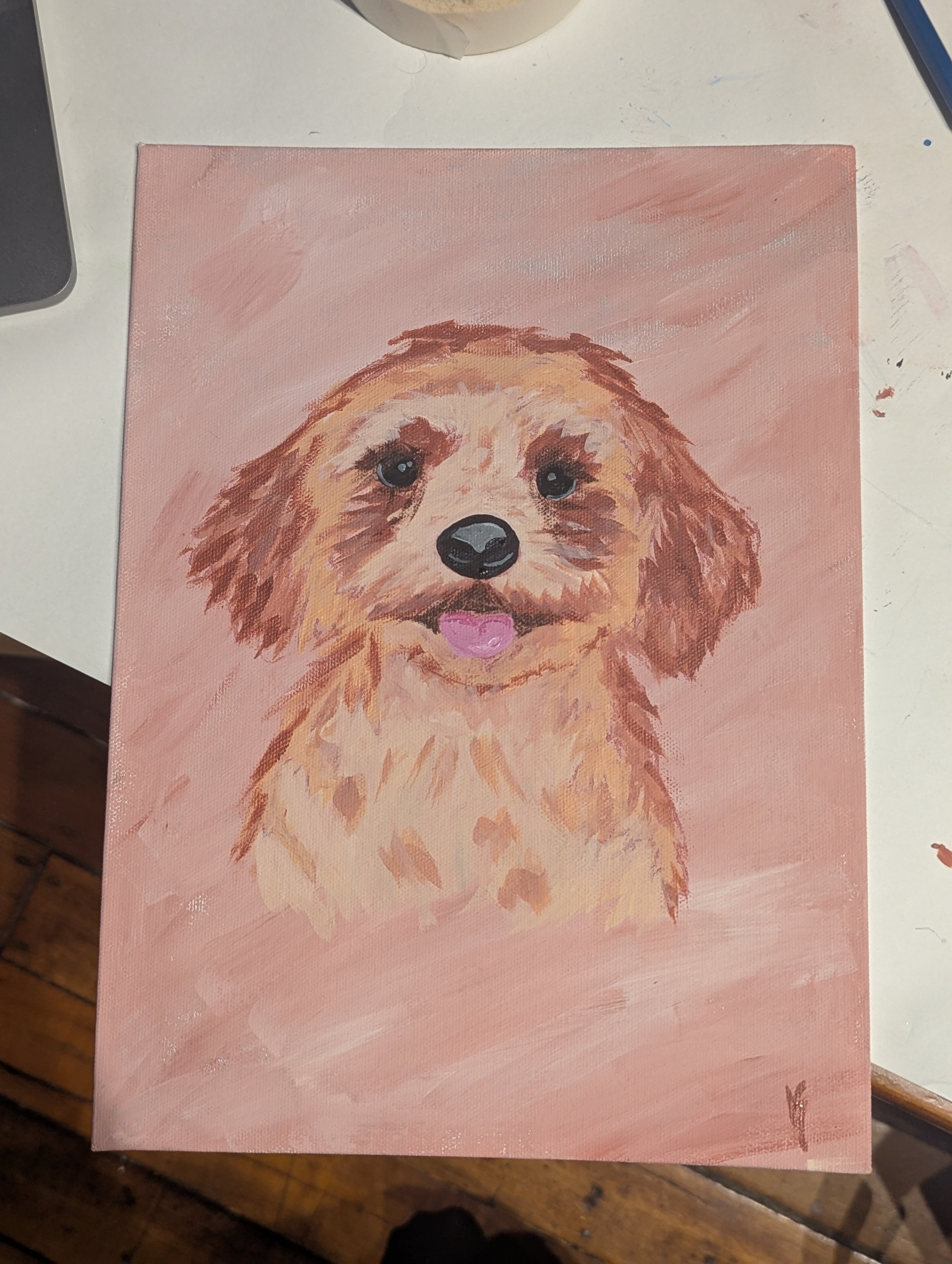 Pup n Paint workshop at The Dale Studio, Chippendale Sydney