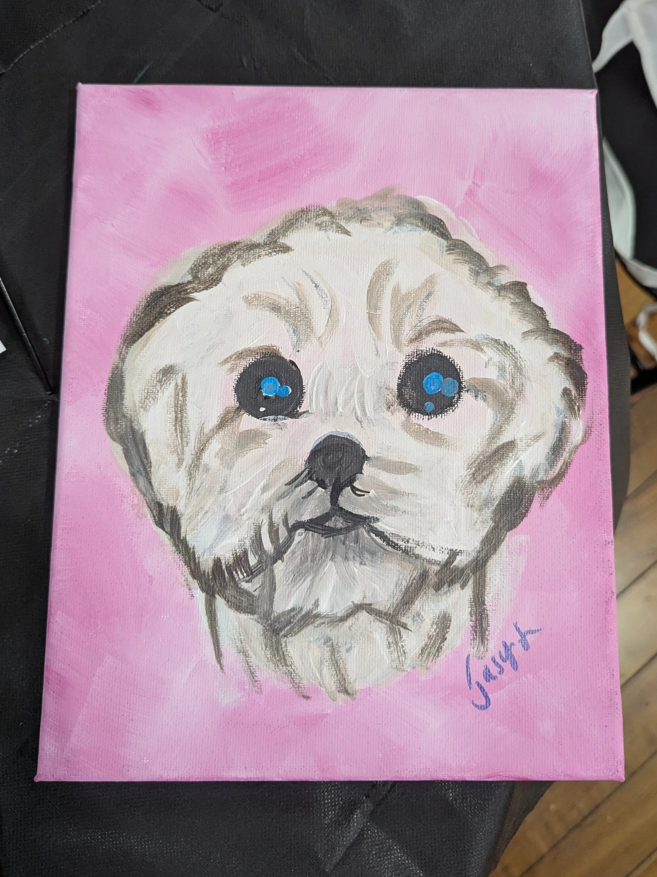 Pup n Paint workshop at The Dale Studio, Chippendale Sydney