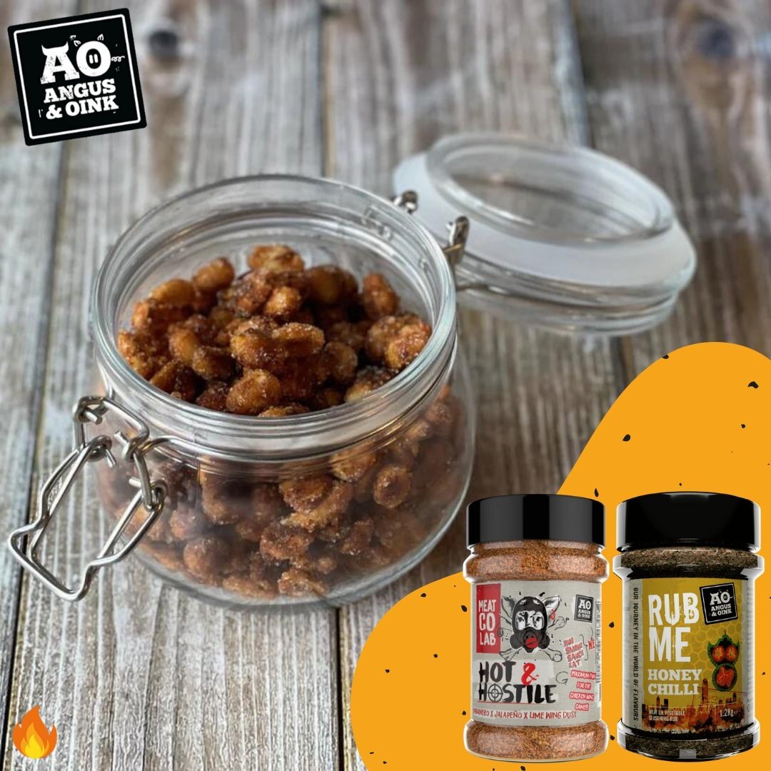 Buscas algo para picar mientras ves tu serie favorita de Netflix? Prueba estos cacahuetes con miel de @angusandoink 🥜🍯🌶🔥

INGREDIENTES 
400g de cacahuetes salados 
150ml de miel líquida 
3 cucharaditas de Angus & Oink Honey Chi