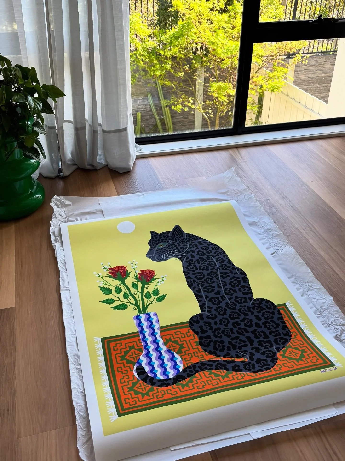 SUPERSIZE PRINTS HAVE LANDED ‼️ &lsquo;A0&rsquo; size prints now available in select designs for those who like their art massive ☝🏽 Shop link in bio for more dets 🔗 shop.nat-sui.com #artprint #artcollector #colouryourworld