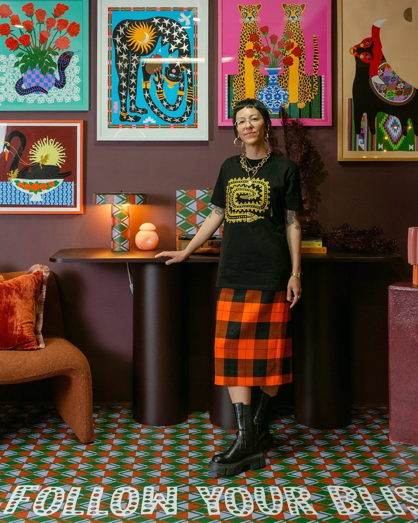 Just a gal following her bliss &amp; quietly debuting her NEW NATSUI TSHIRT!!! 🐍 Images from the @f5.collective La Femme activation earlier this month, styling by @lostin__la photos by @ariannaharryphoto 💞 All prints &amp; now TSHIRTS available in 