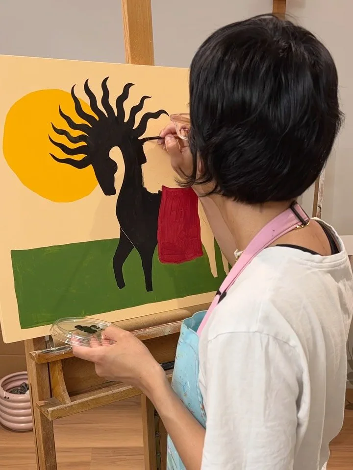 Channeling some cute #firehorse energy to greet the new lunar year 🐎🌝🐎 This lil wippy is bound for @outregallery &lsquo;s annual Local show, opening 20th Feb xx